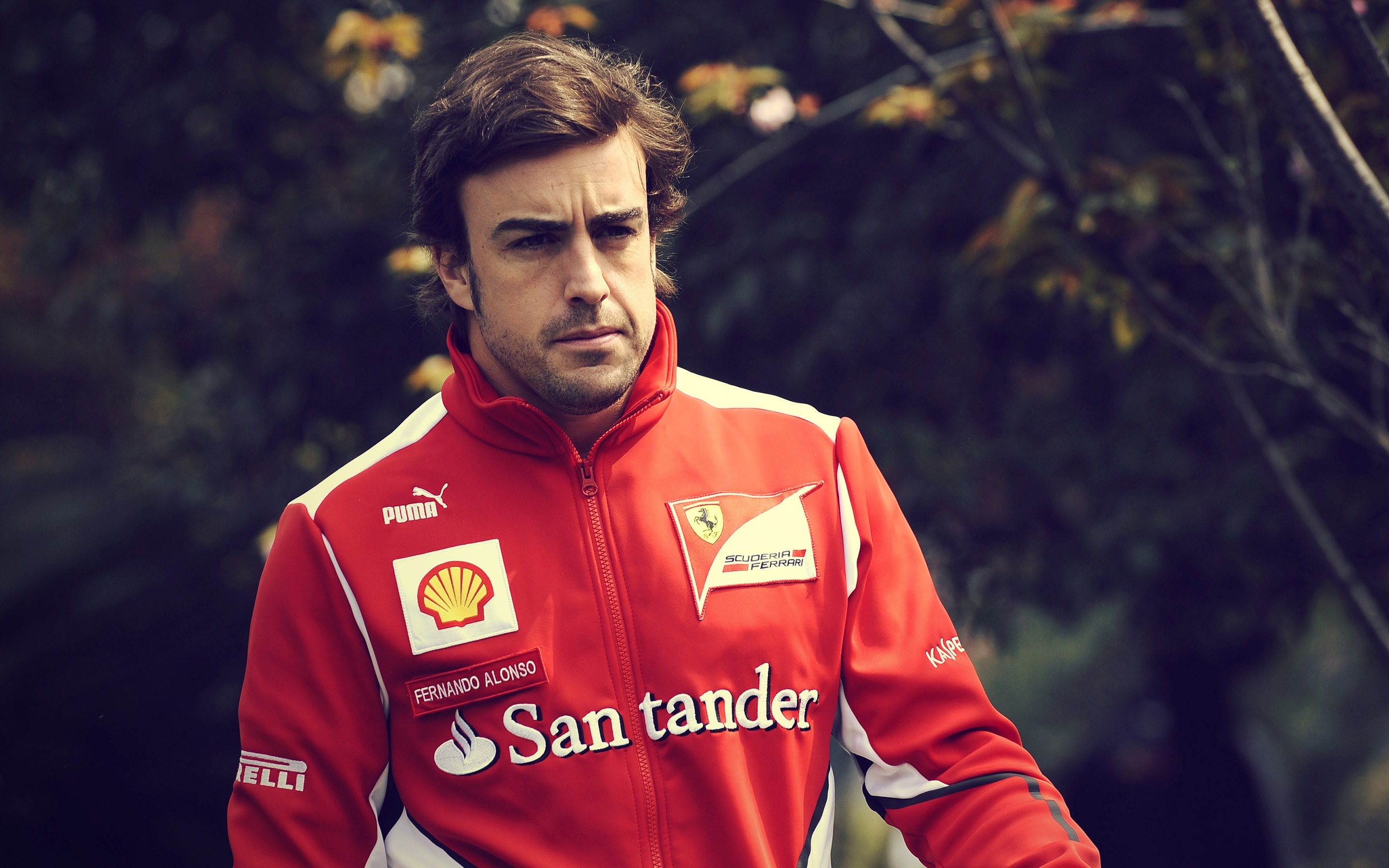 Fernando Alonso in Scuderia Ferrari racing jacket HD Wallpaper