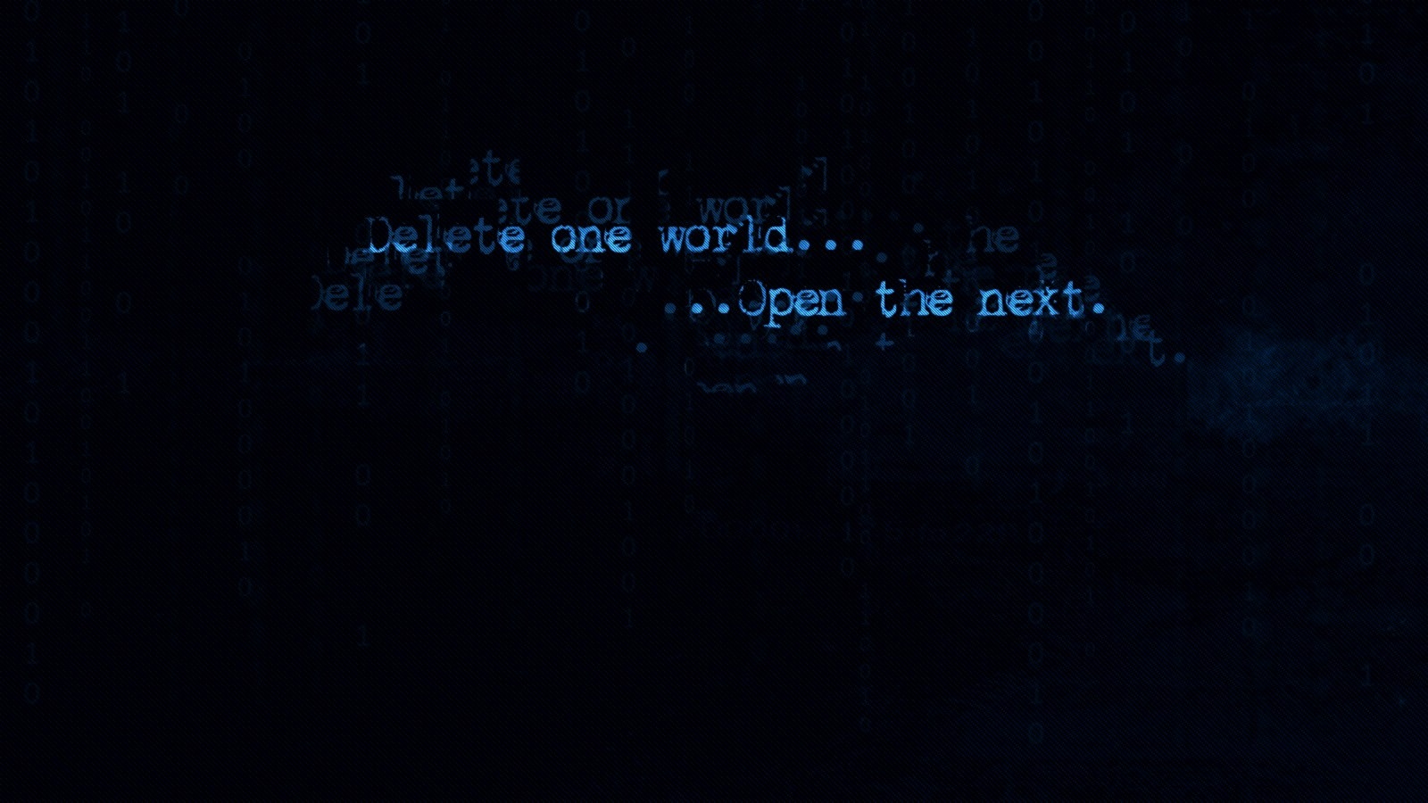 Delete one world, Open the next text HD Wallpaper