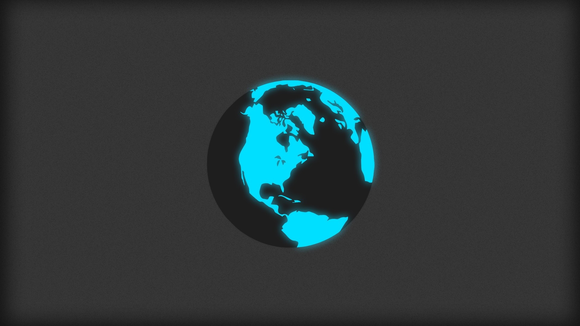 Glowing blue Earth illustration on dark background HD Wallpaper