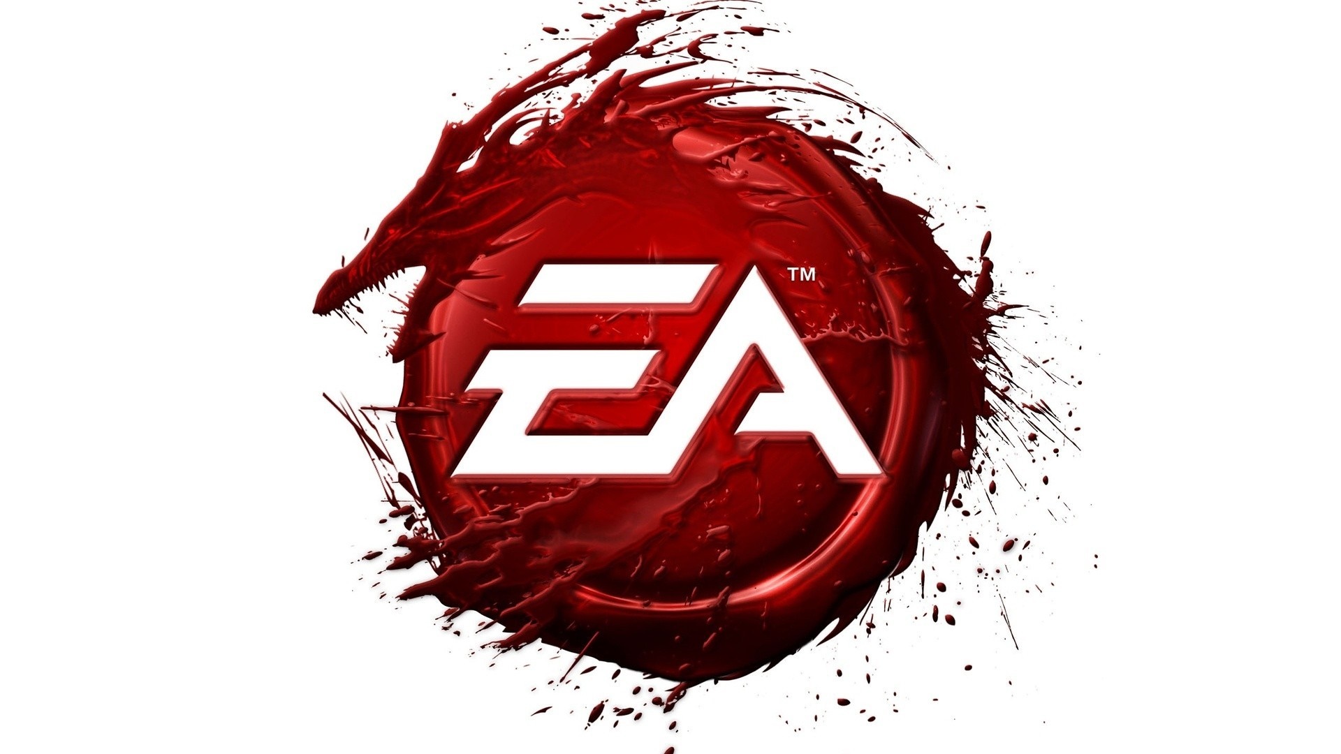 EA logo with Dragon Age II branding HD Wallpaper