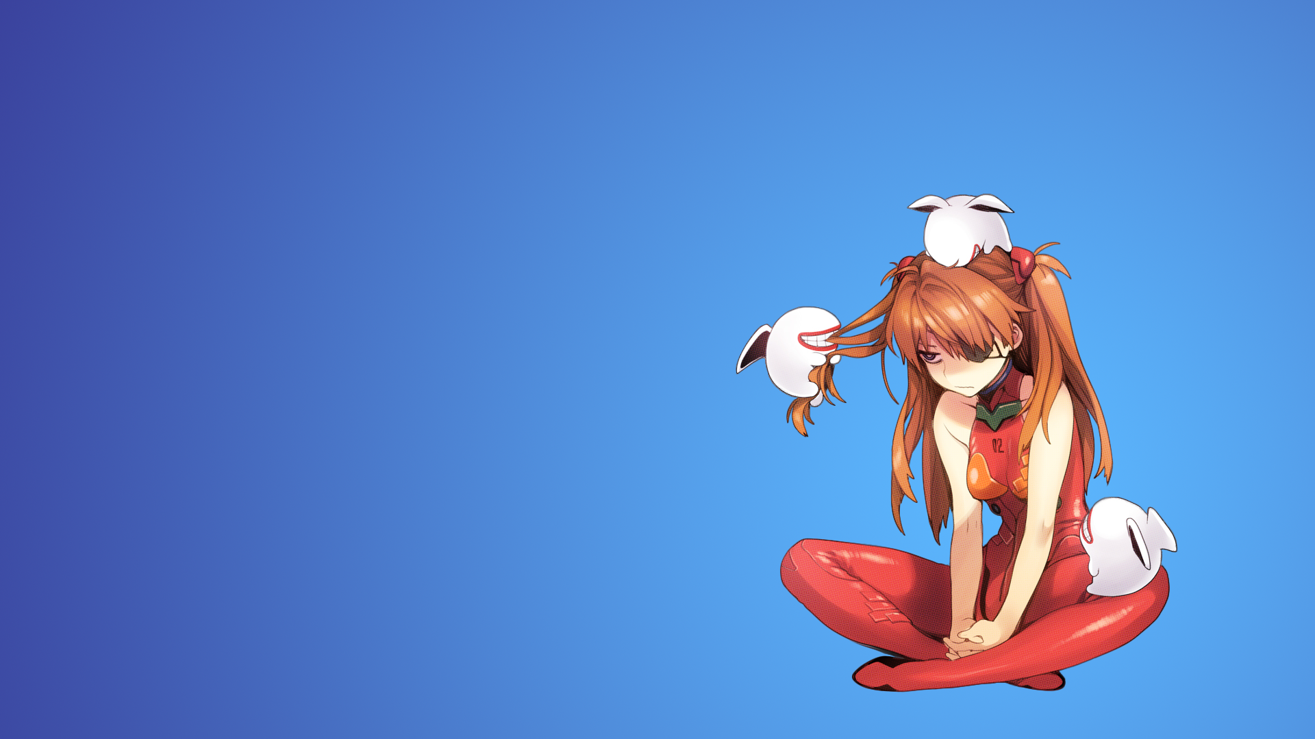Asuka Langley Soryu from Neon Genesis Evangelion with masks HD Wallpaper
