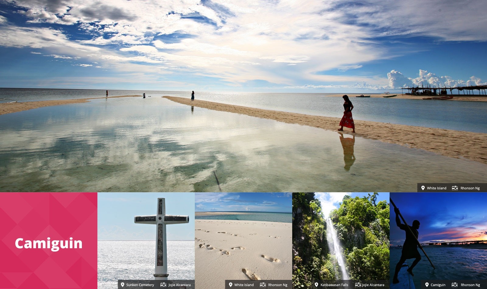 Camiguin Island Philippines: White Island, Sunken Cemetery, Katibawasan Falls HD Wallpaper