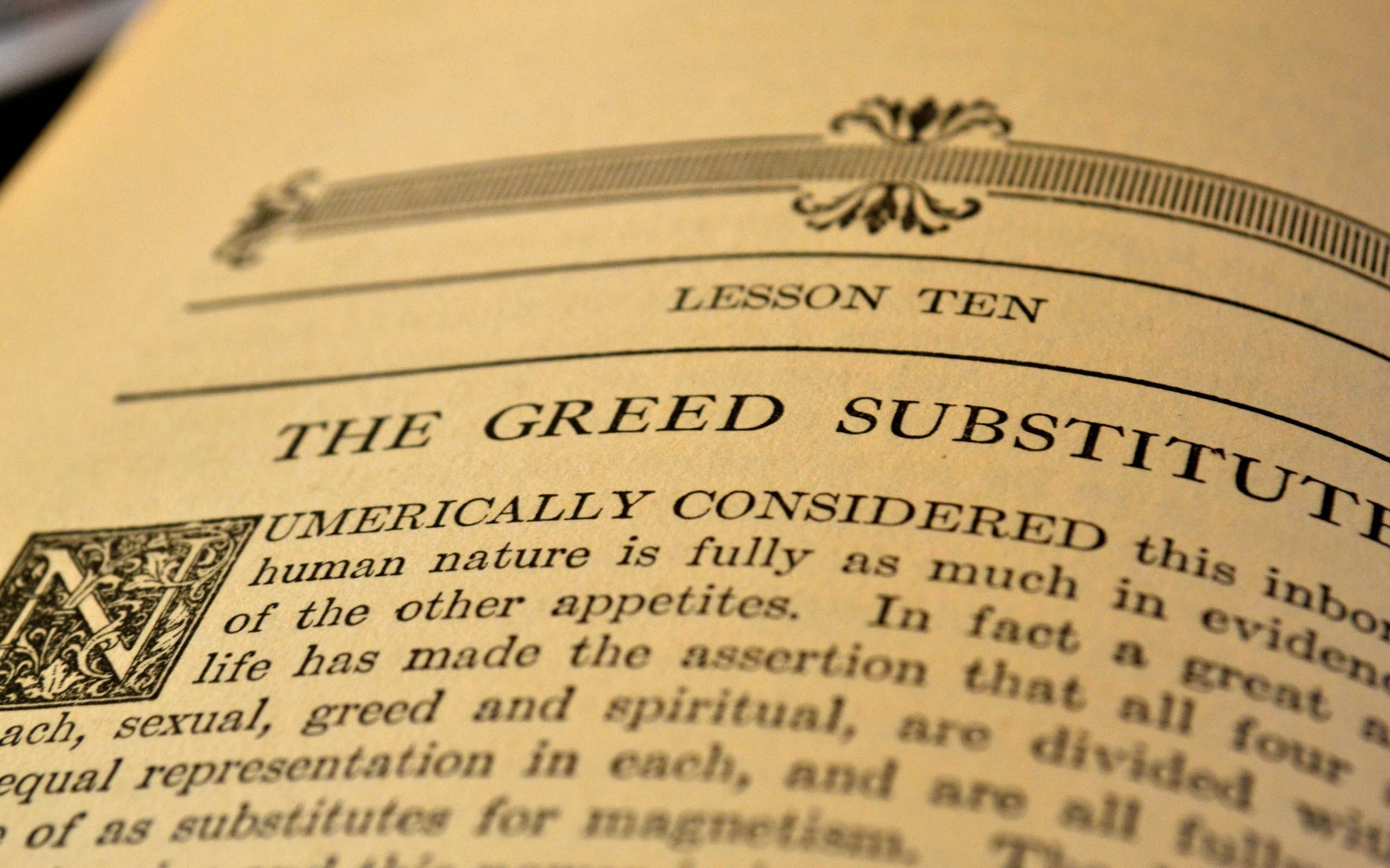 The Greed Substitute: Lesson Ten HD Wallpaper