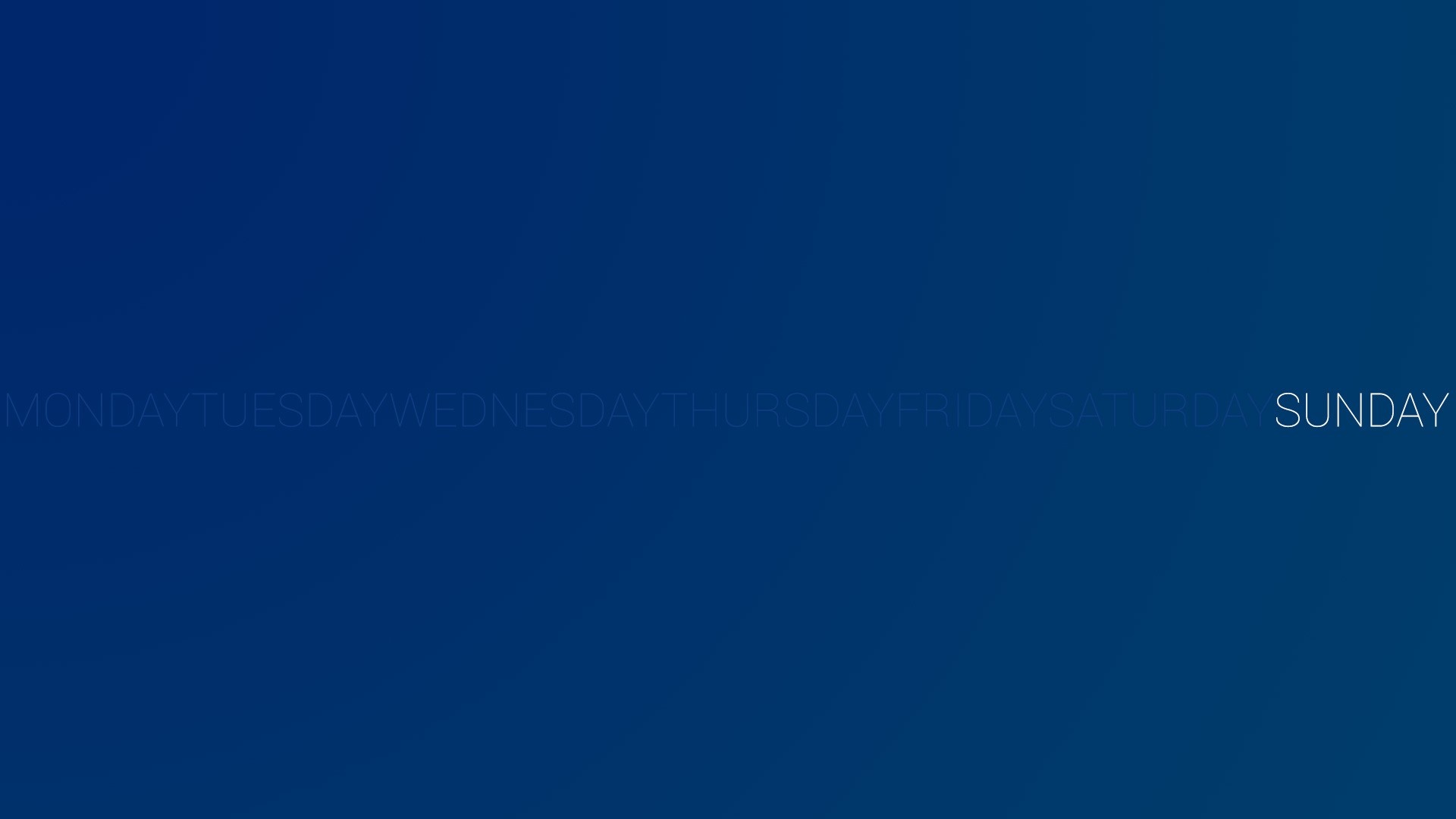 Days of the week typography on blue background HD Wallpaper