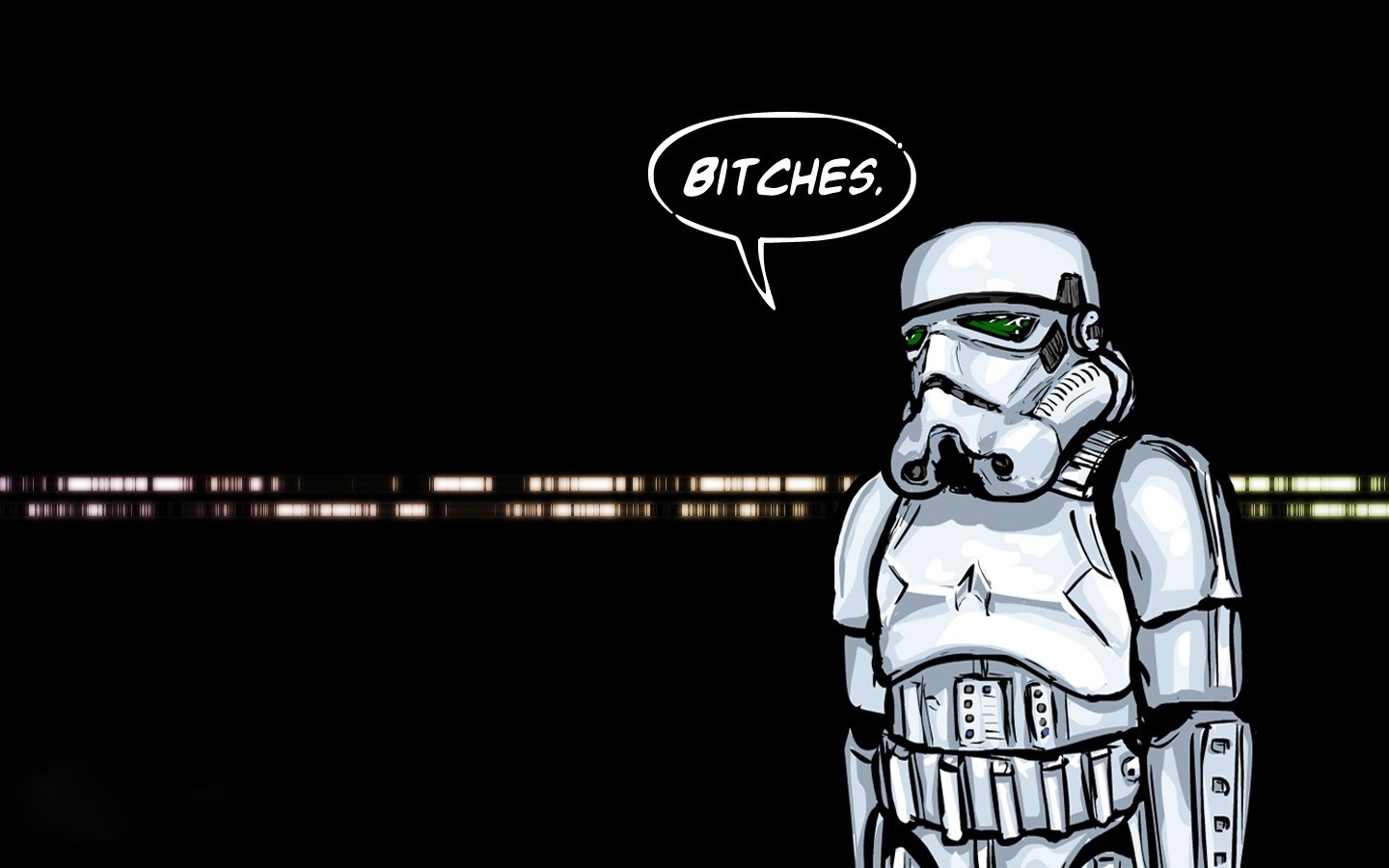 Stormtrooper from Star Wars with speech bubble HD Wallpaper