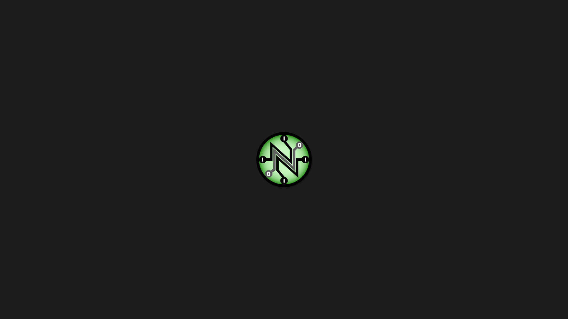 Circuit board logo with letter N HD Wallpaper