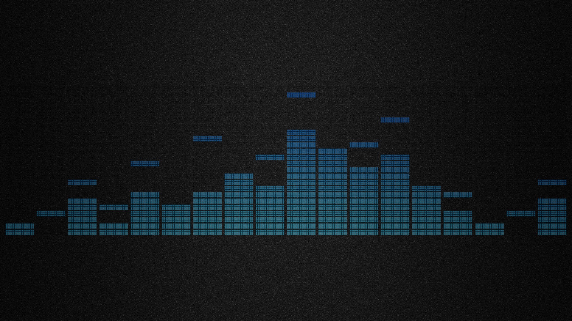 Blue digital equalizer bars on a dark background HD Wallpaper