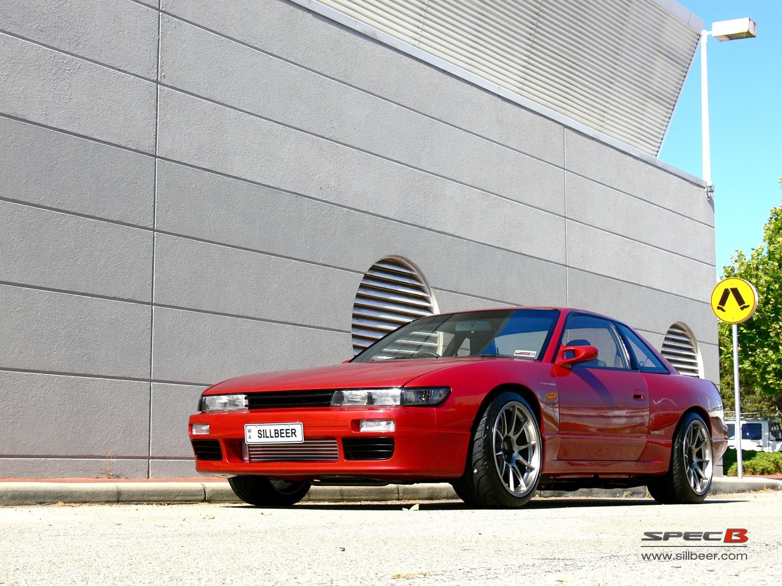 Red Nissan S13 Sports Car HD Wallpaper
