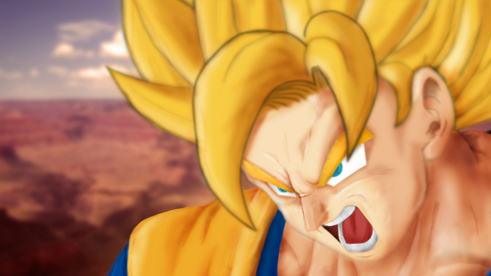 Goku from Dragon Ball Z in Super Saiyan form HD Wallpaper