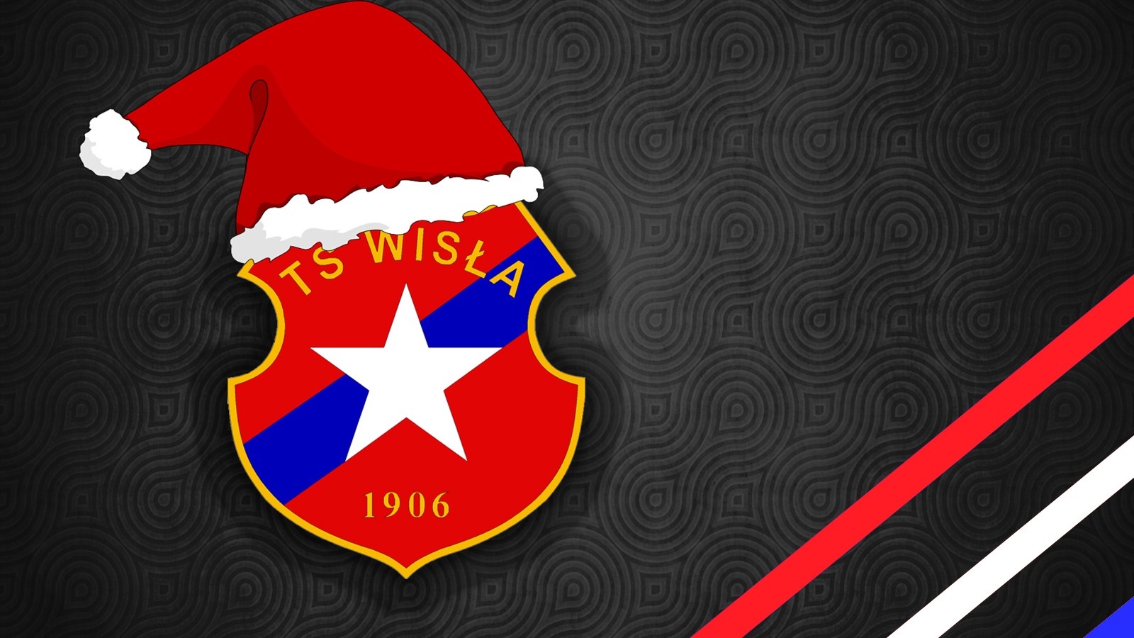 TS Wisla logo with Santa hat HD Wallpaper