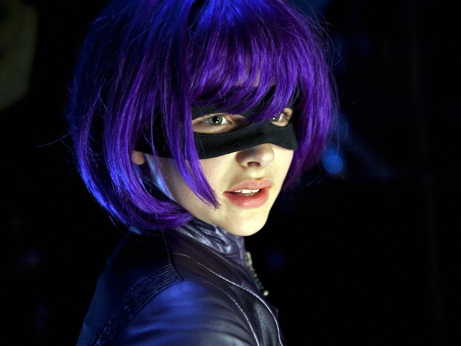 Hit-Girl from Kick-Ass with purple hair and mask HD Wallpaper