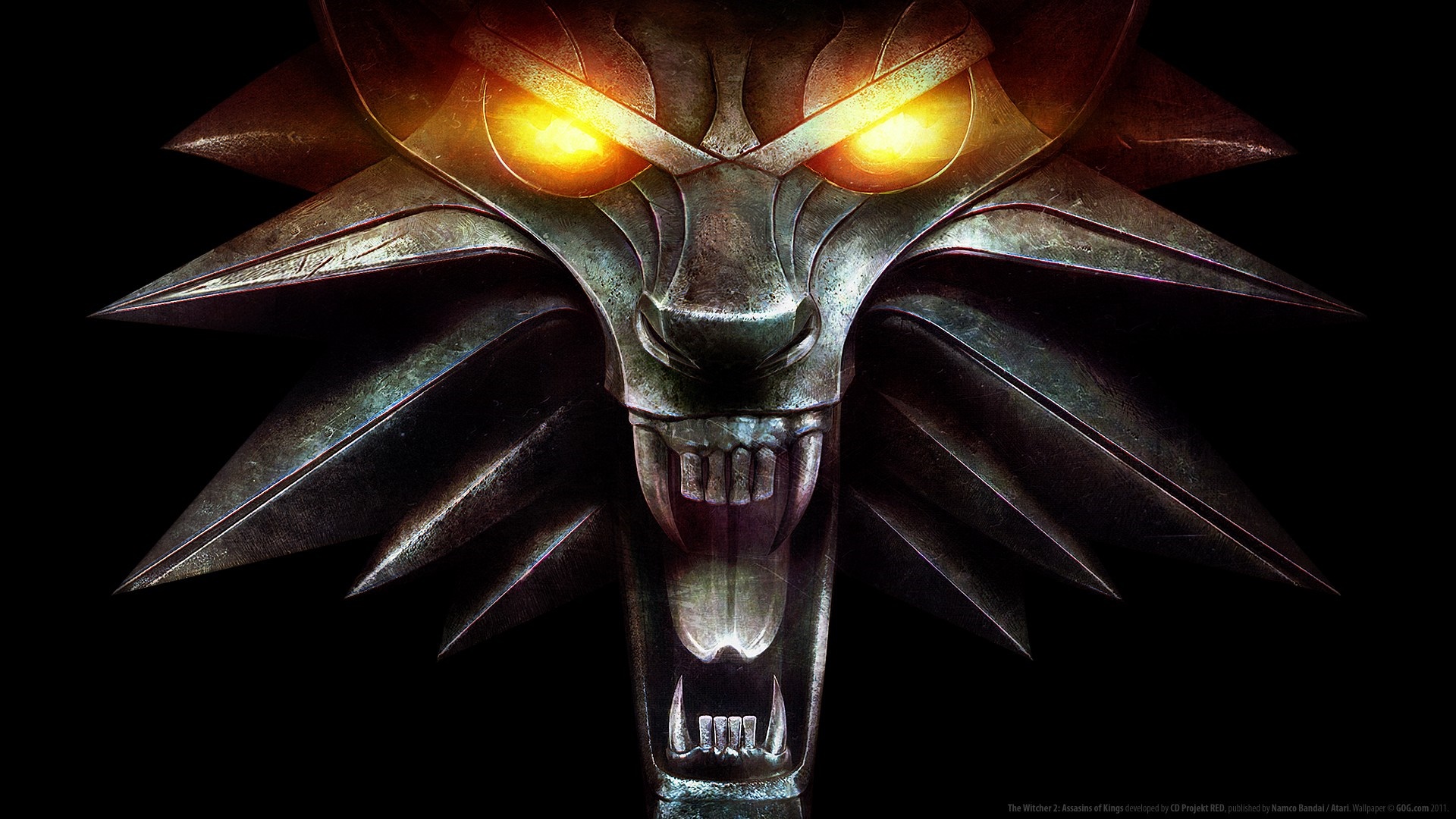 The Witcher 2: Assassins of Kings Wolf Medallion HD Wallpaper