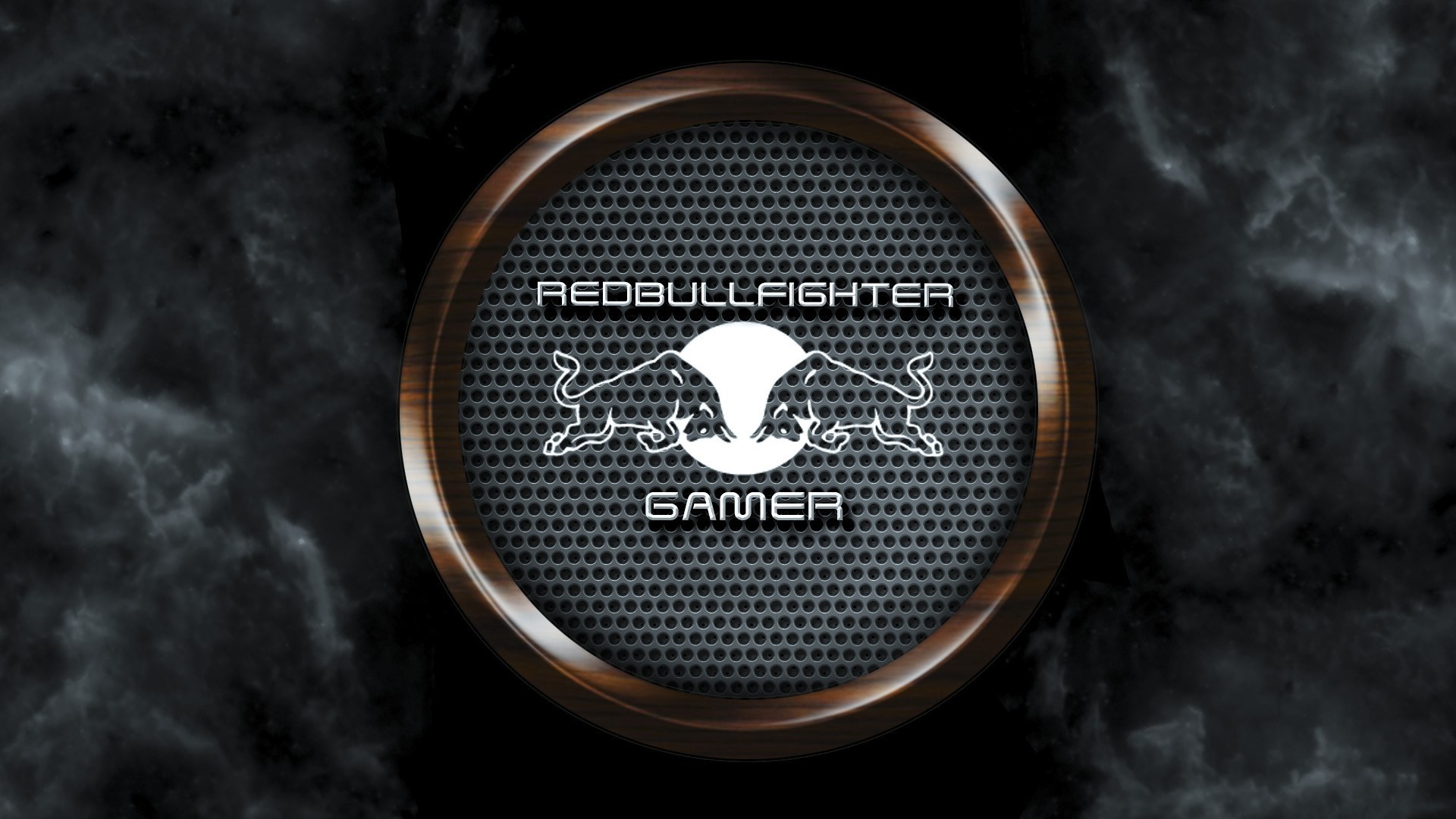 Redbullfighter Gamer logo with Red Bull bulls HD Wallpaper
