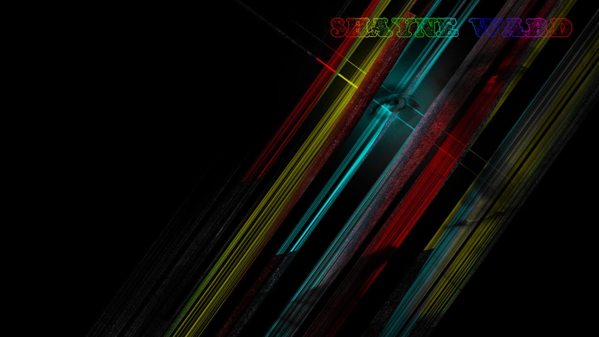 Shayne Ward text with abstract colorful lines HD Wallpaper