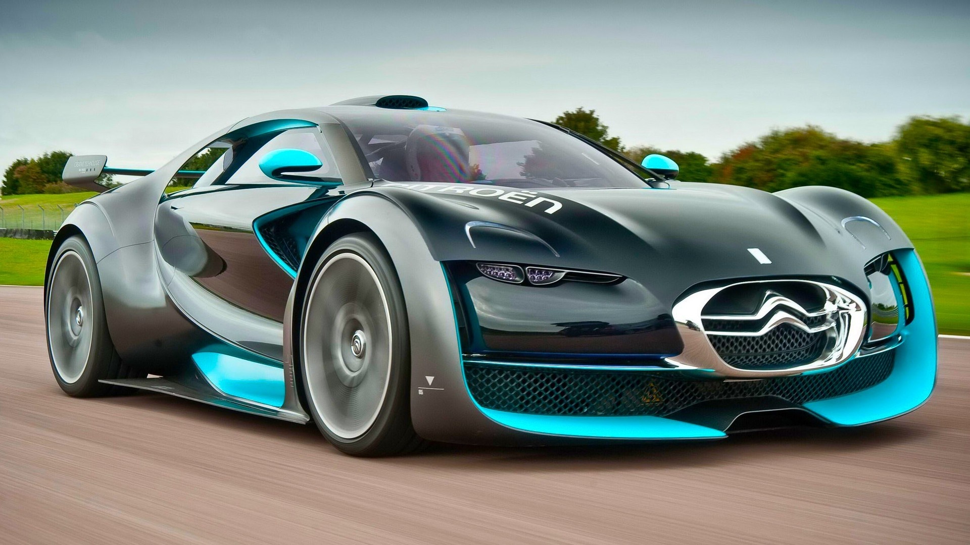 Citroen GTbyCITROEN concept car on a track HD Wallpaper
