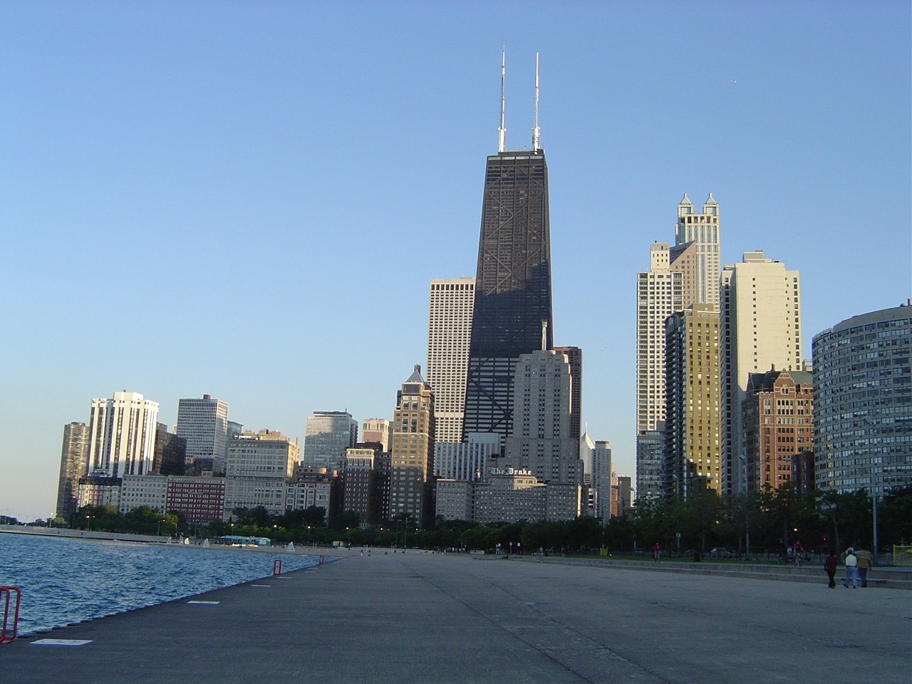 Chicago Skyline with John Hancock Center HD Wallpaper