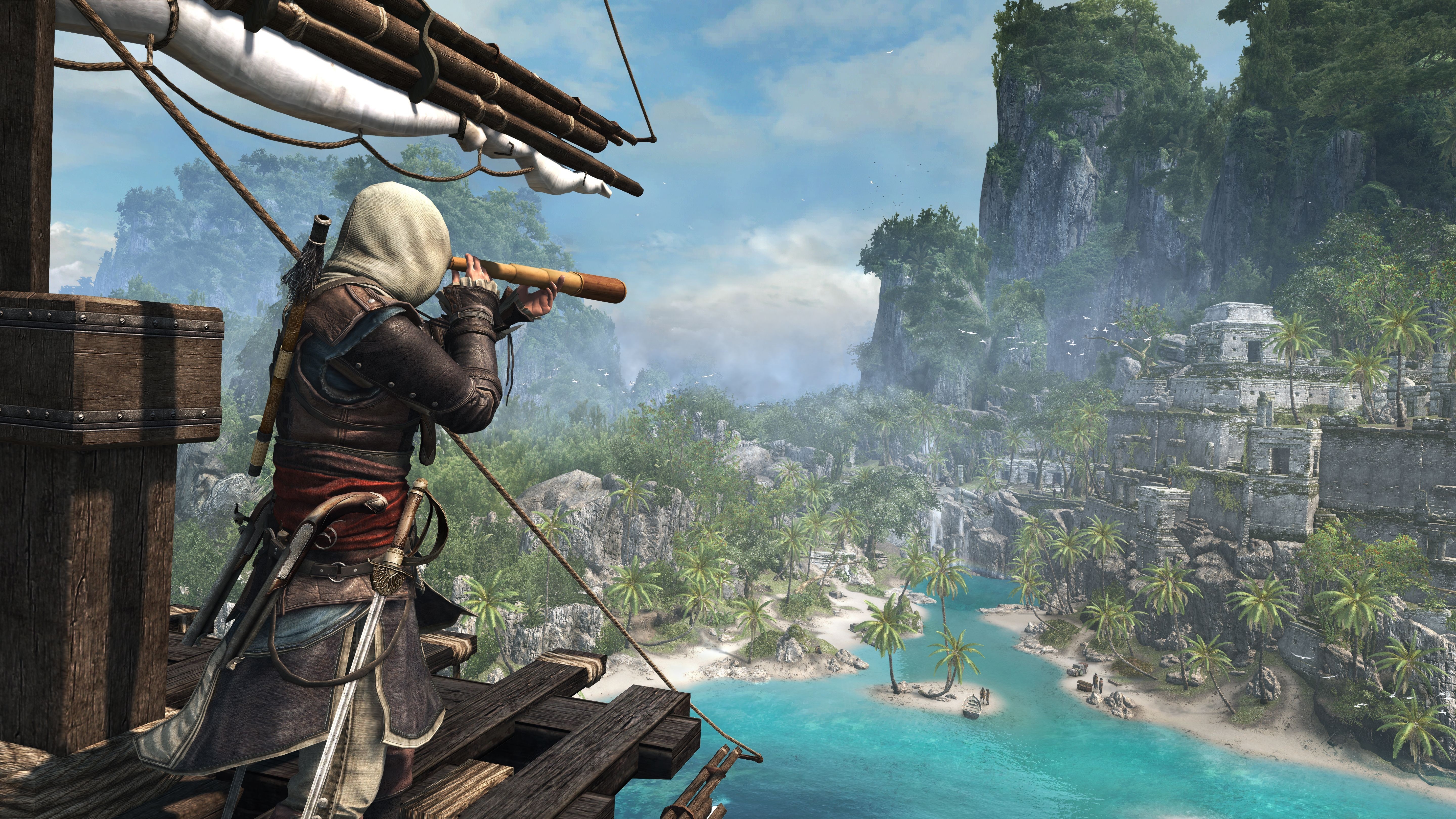 Assassin from Assassin's Creed in a grand hall HD Wallpaper