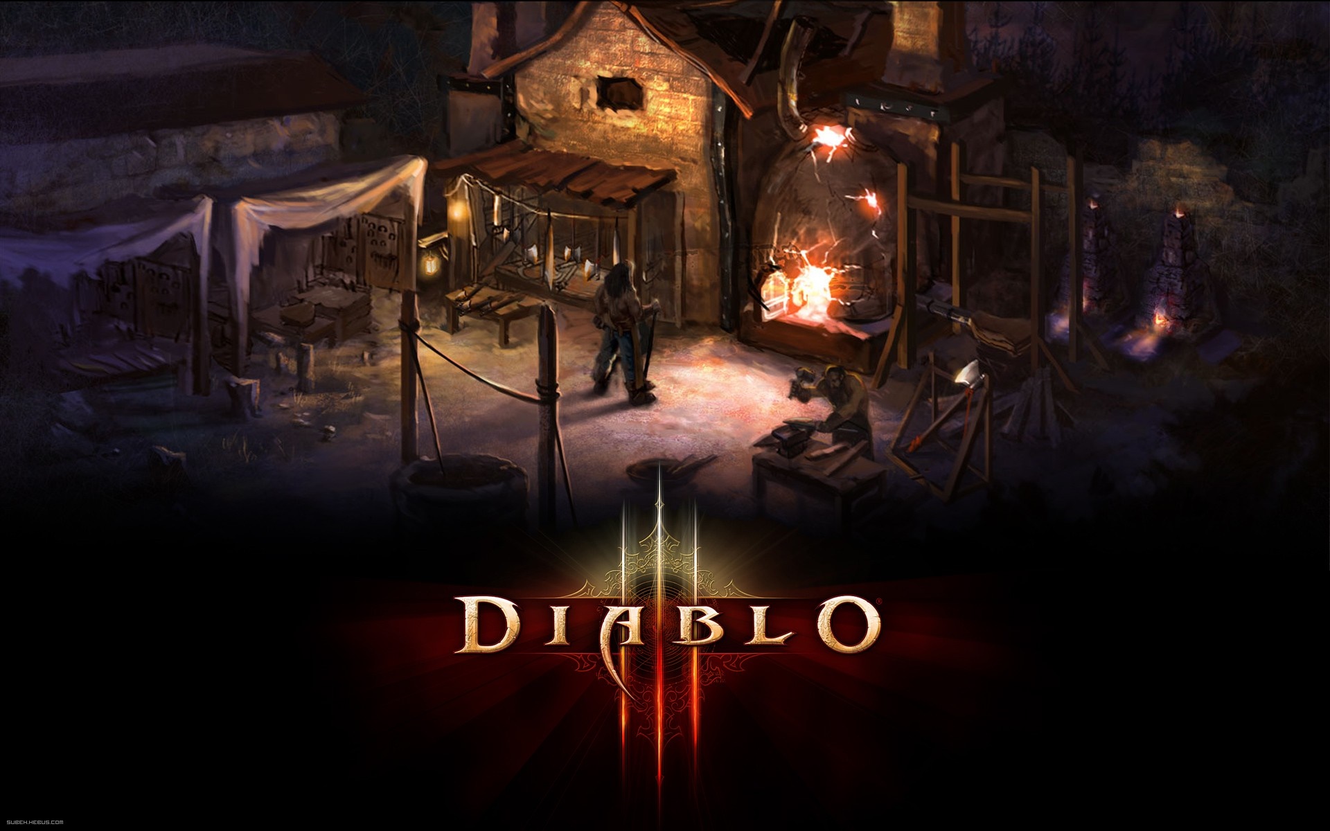 Diablo III blacksmith scene HD Wallpaper