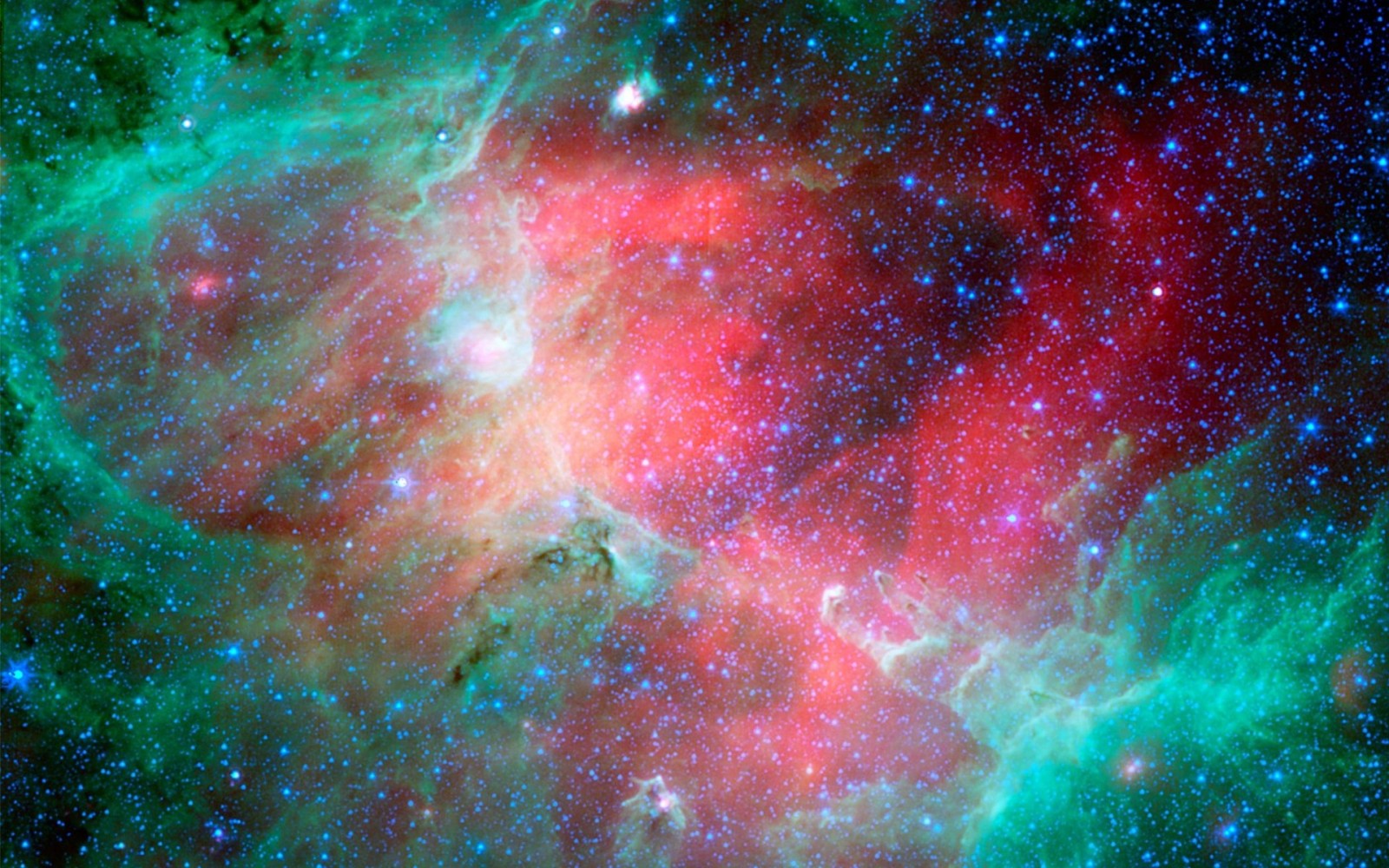 Colorful nebula with stars in outer space HD Wallpaper