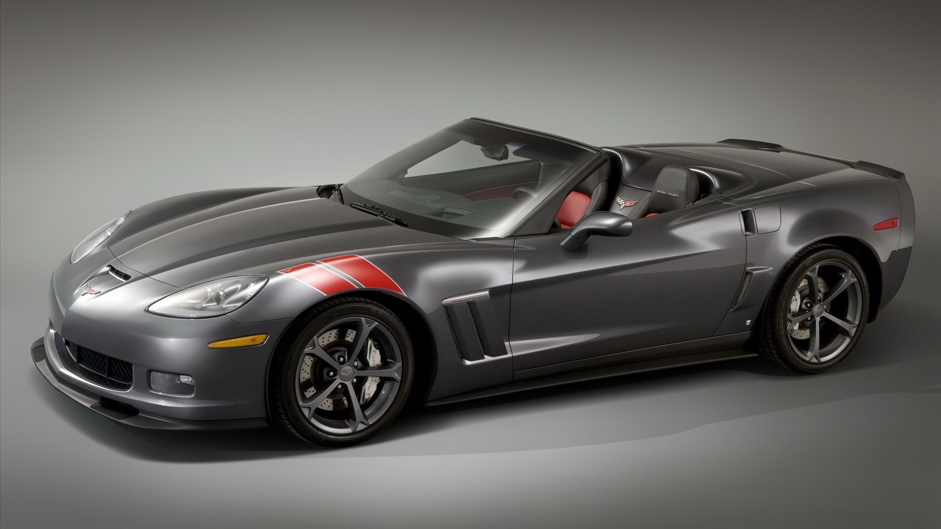 Gray Chevrolet Corvette C6 ZR1 Convertible HD Wallpaper
