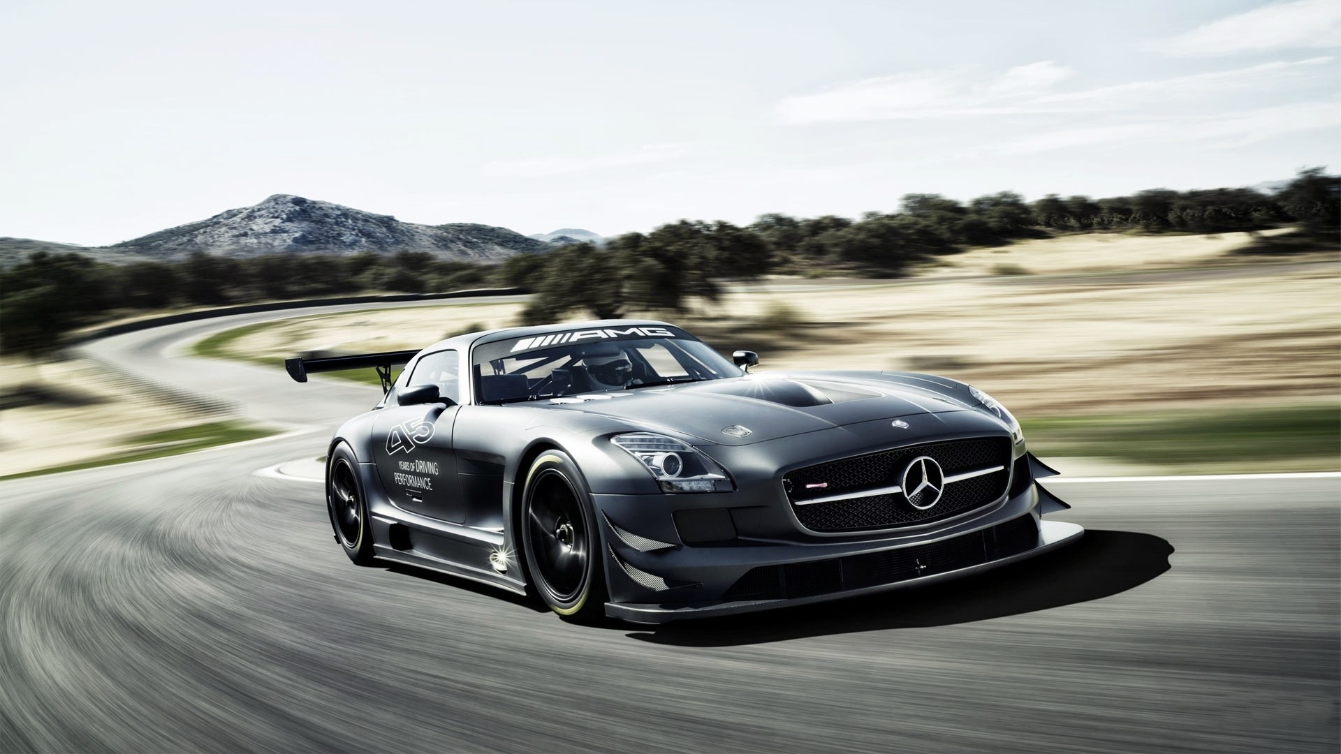 Mercedes-Benz SLS AMG GT3 on a Race Track HD Wallpaper