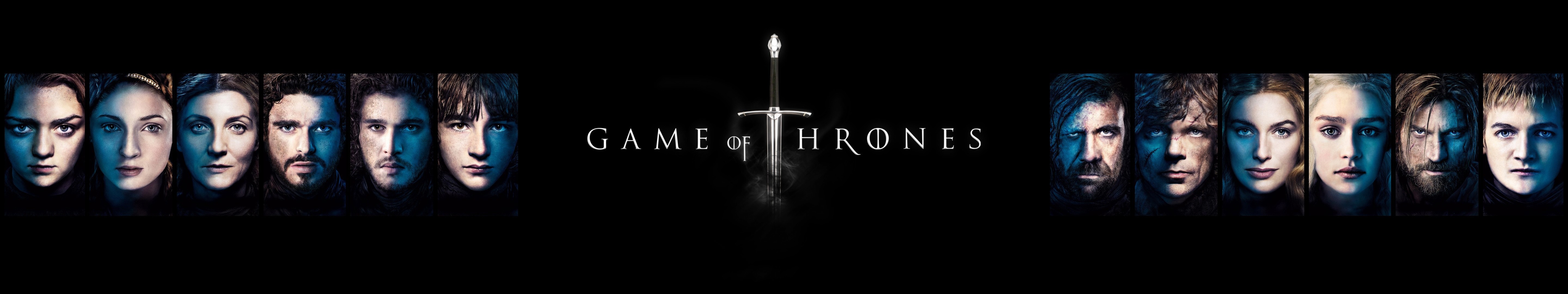 Game of Thrones characters and logo HD Wallpaper