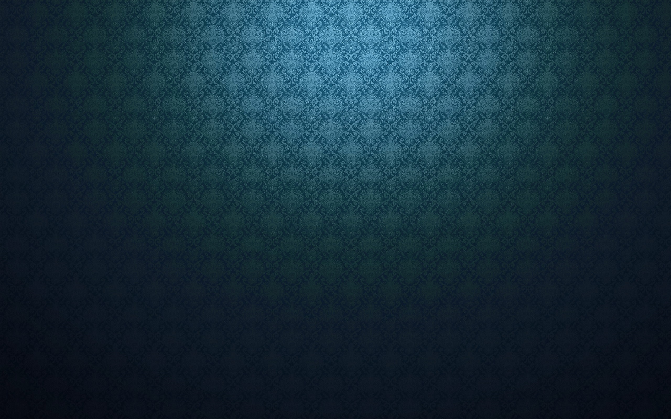 Blue and green abstract damask pattern with gradient HD Wallpaper