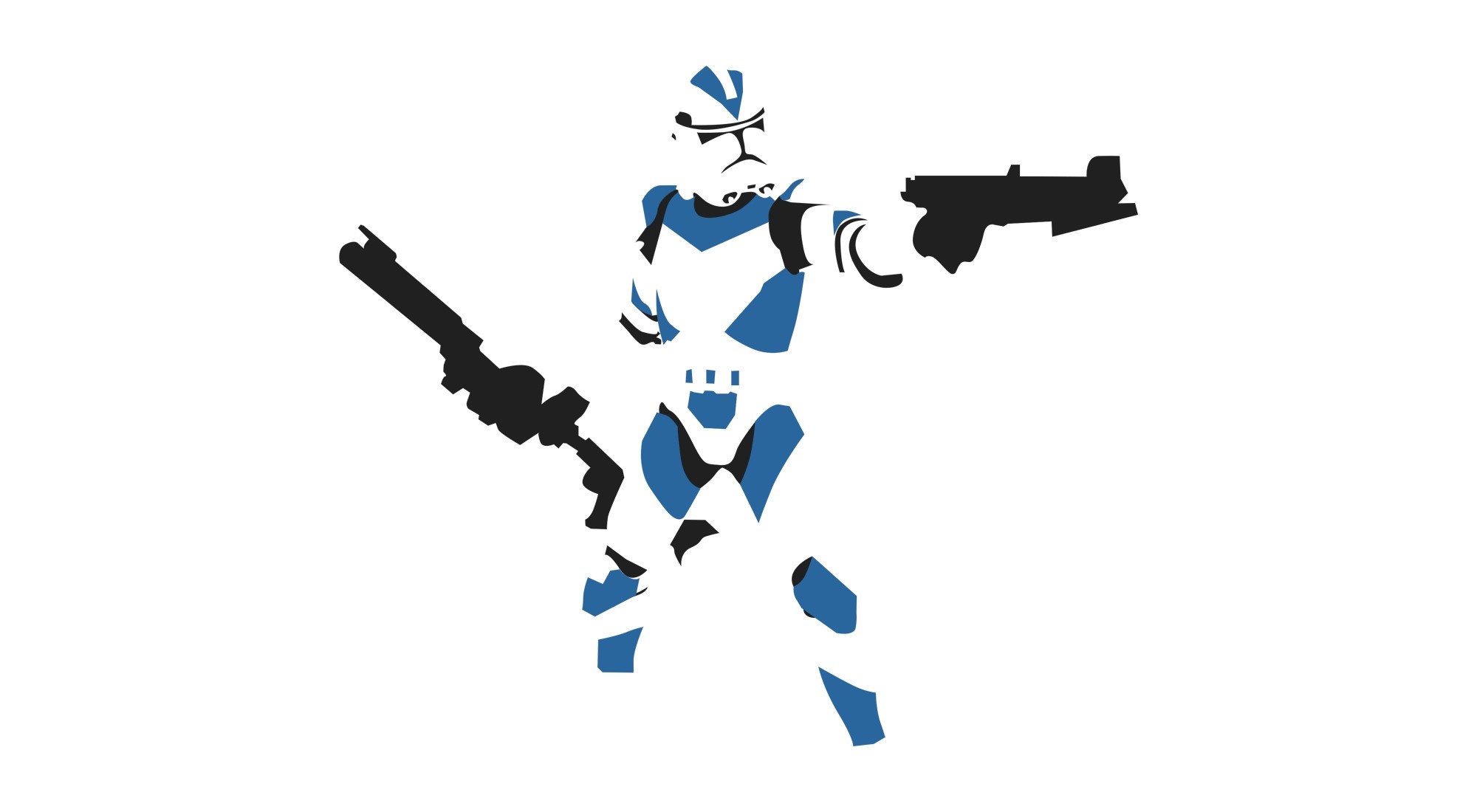 Clone Trooper from Star Wars with blasters HD Wallpaper