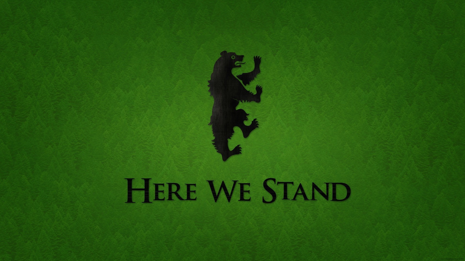 House Mormont sigil and motto "Here We Stand" HD Wallpaper