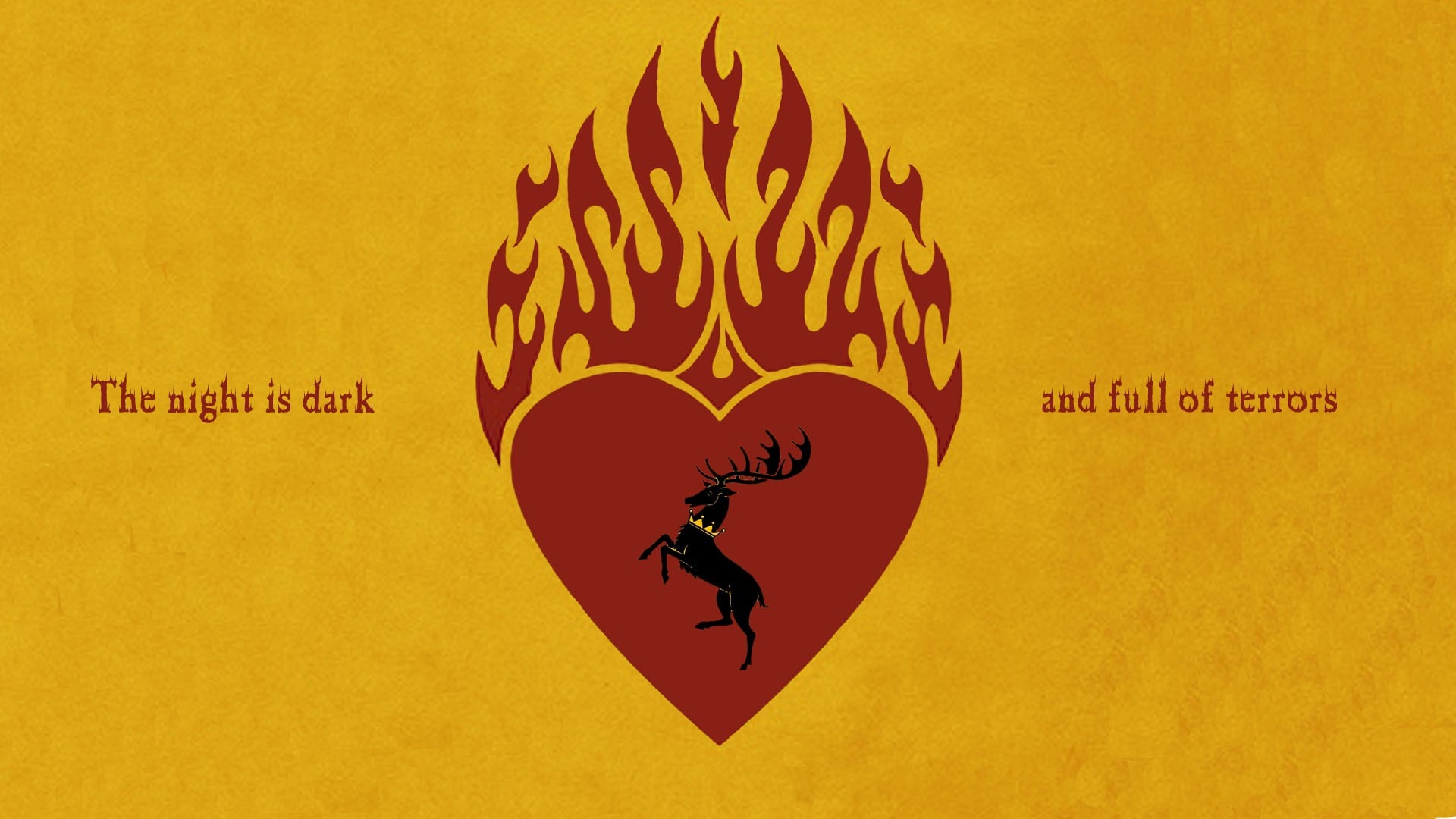Game of Thrones House Baratheon Sigil with quote HD Wallpaper