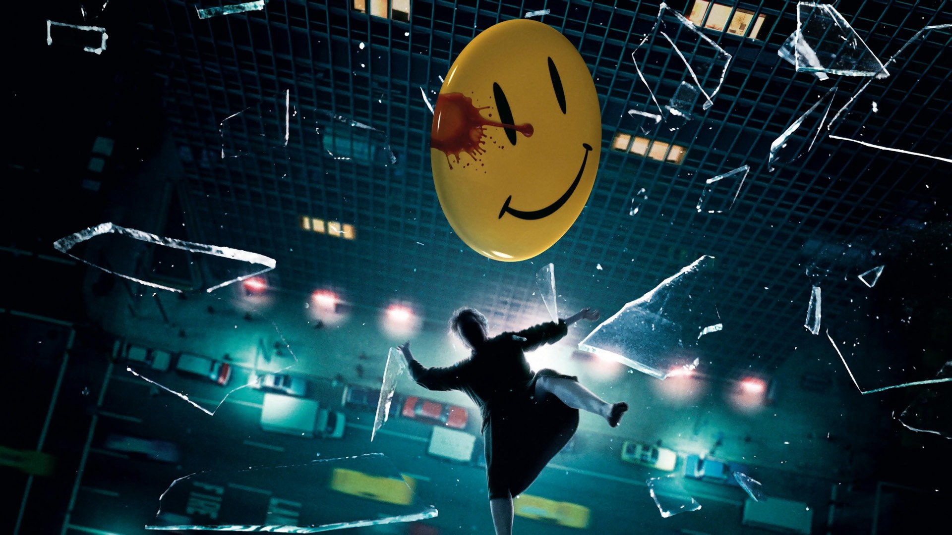 The Comedian from Watchmen with a bloody smiley face HD Wallpaper