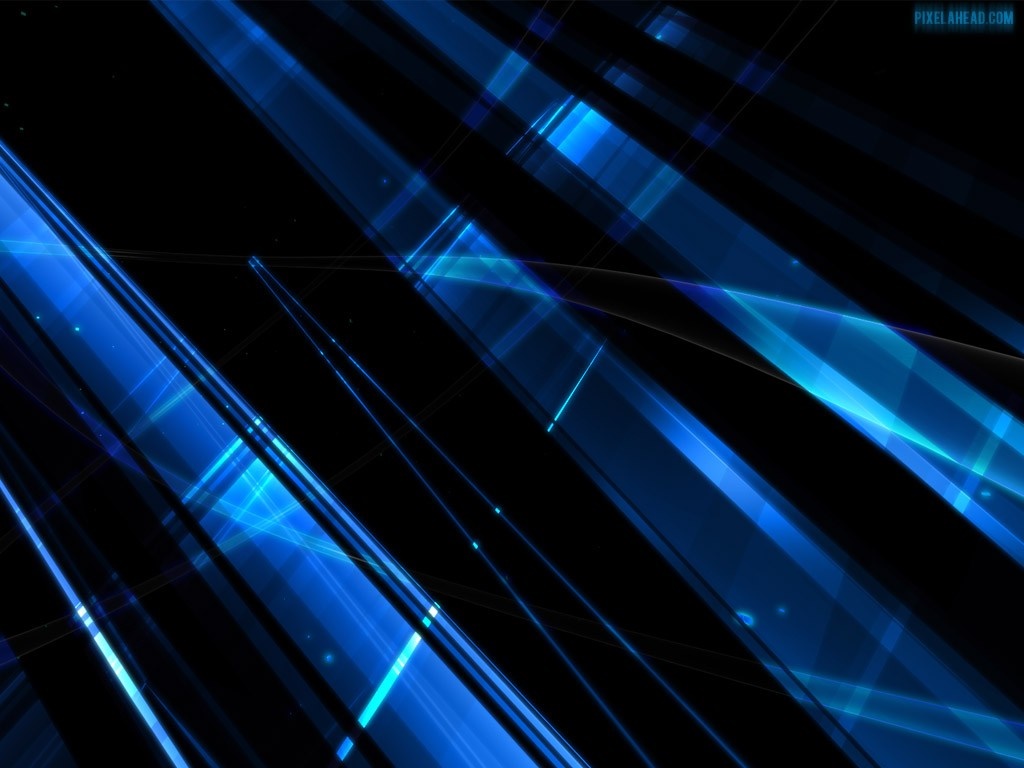 Abstract blue geometric shapes with light effects HD Wallpaper
