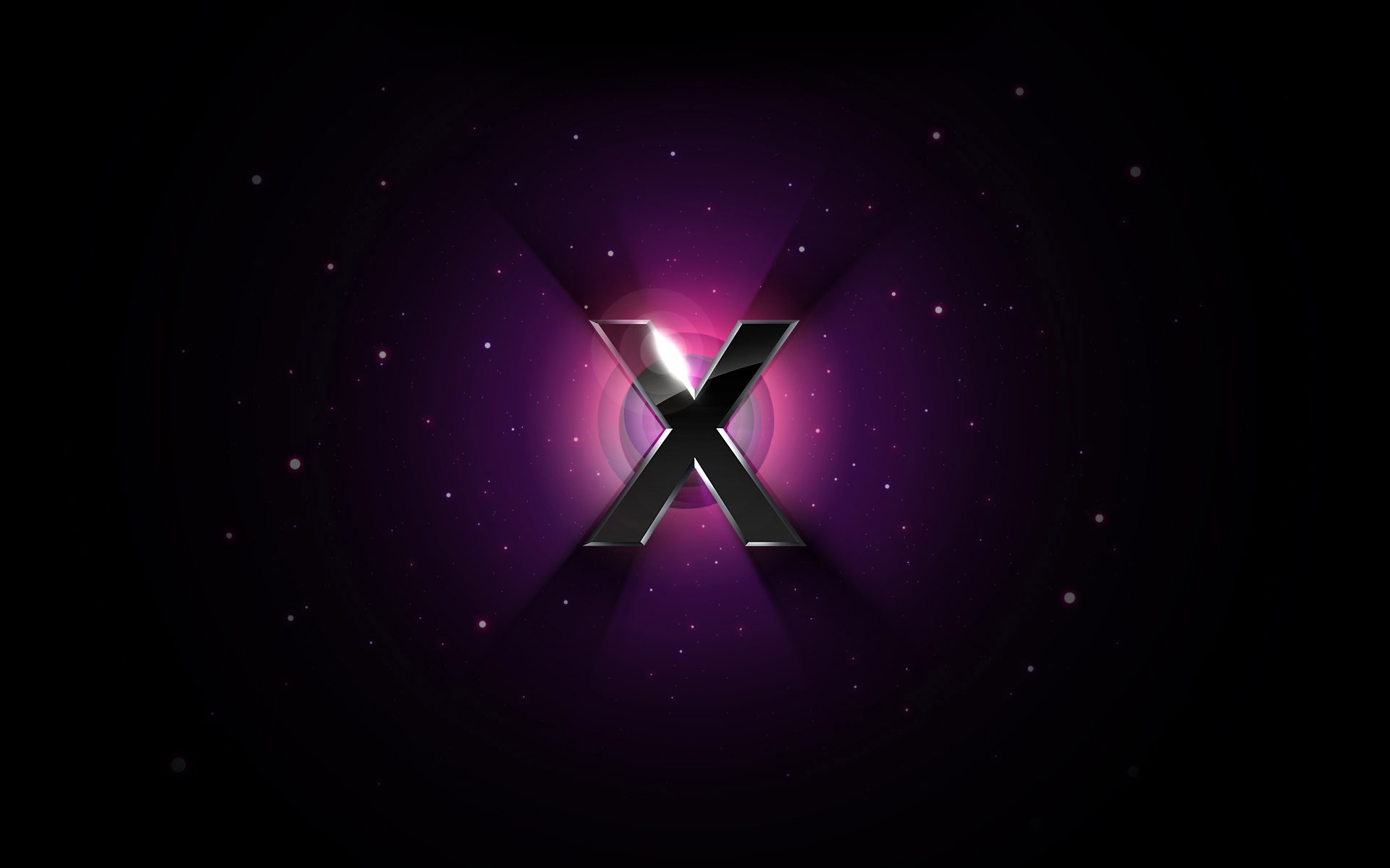 The letter X in a galaxy with stars HD Wallpaper