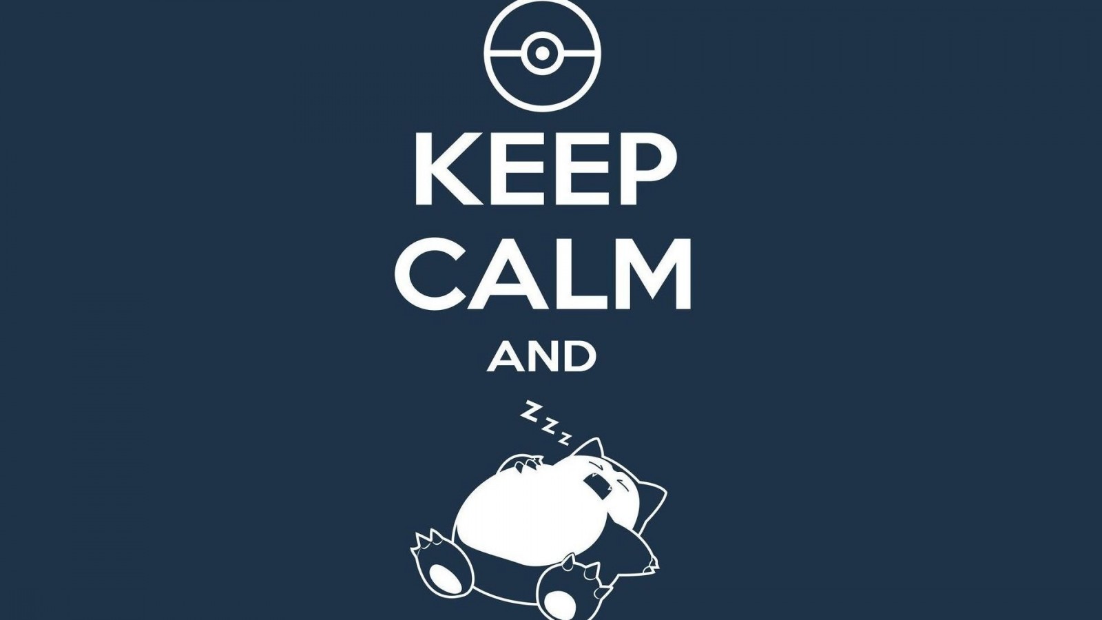 Keep Calm and Sleep Snorlax Pokemon HD Wallpaper