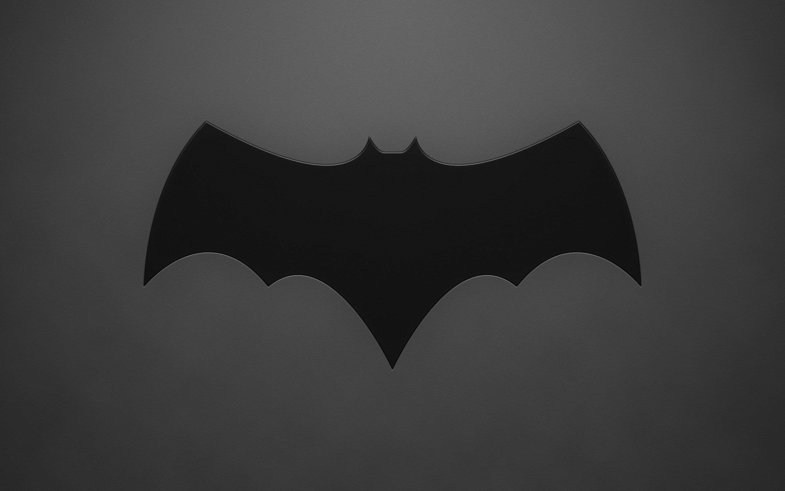 Batman logo on a dark background HD Wallpaper