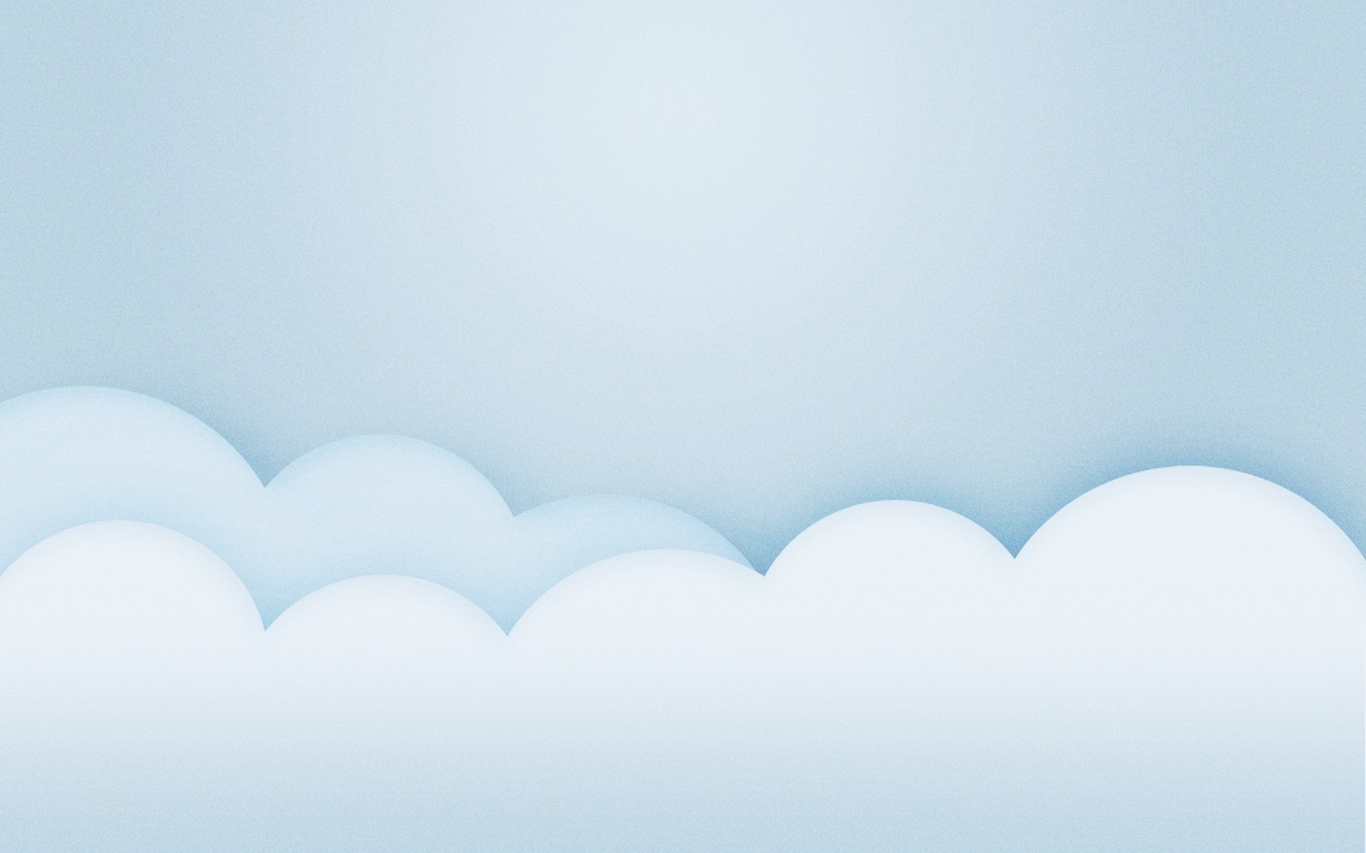 Minimalist blue sky with clouds HD Wallpaper