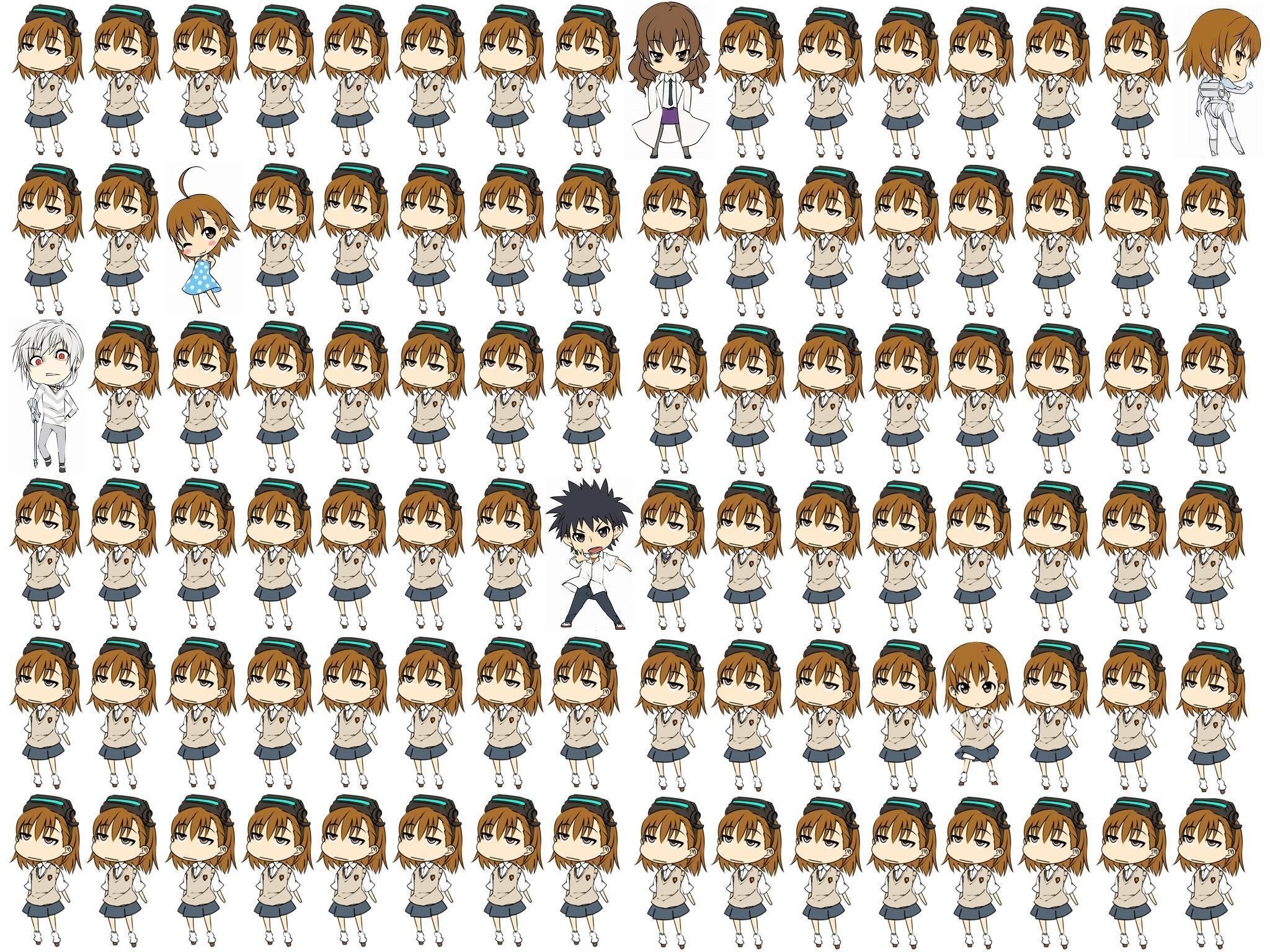 Misaka Mikoto and other characters from To Aru Kagaku no Railgun HD Wallpaper