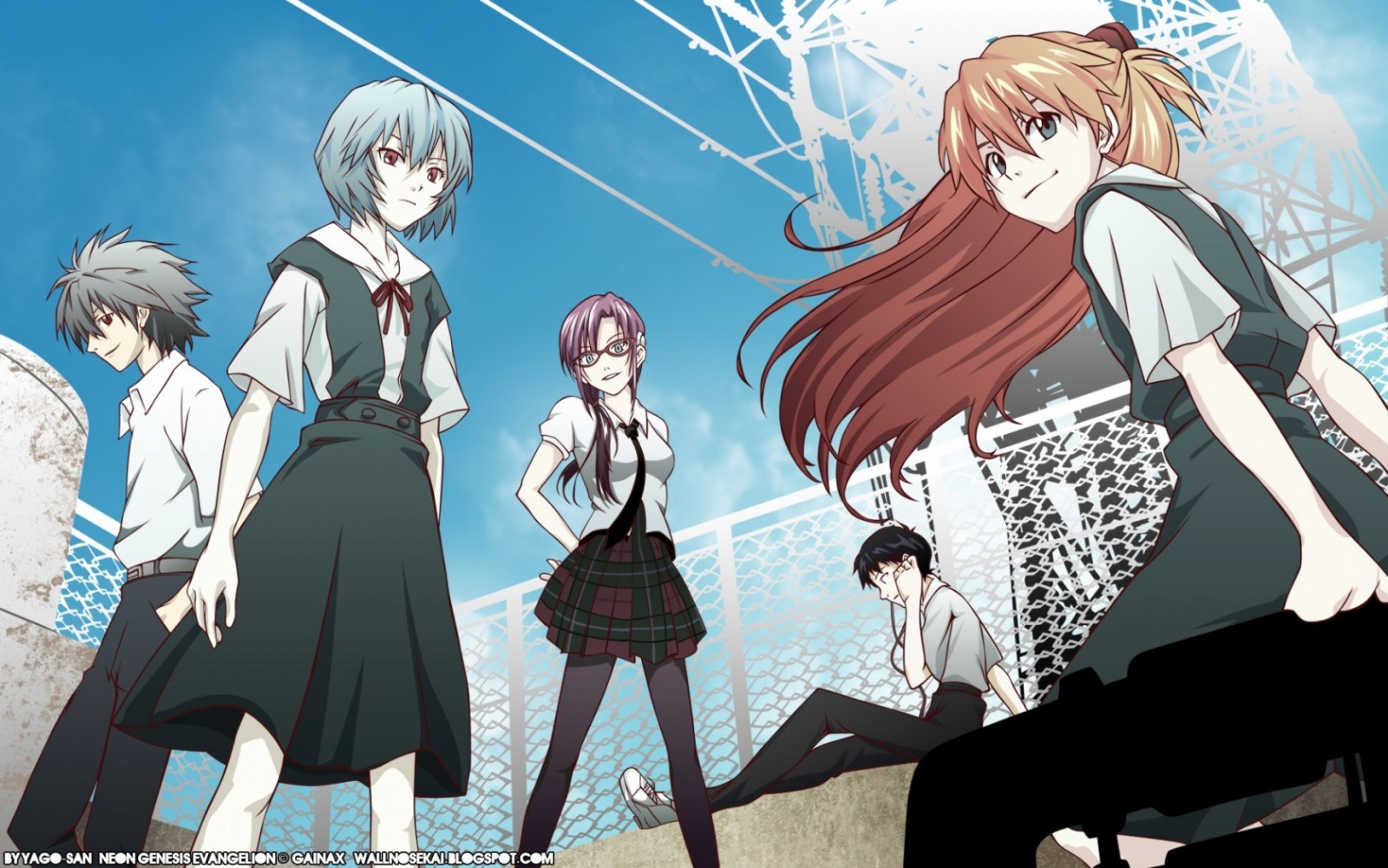 Characters from Neon Genesis Evangelion HD Wallpaper