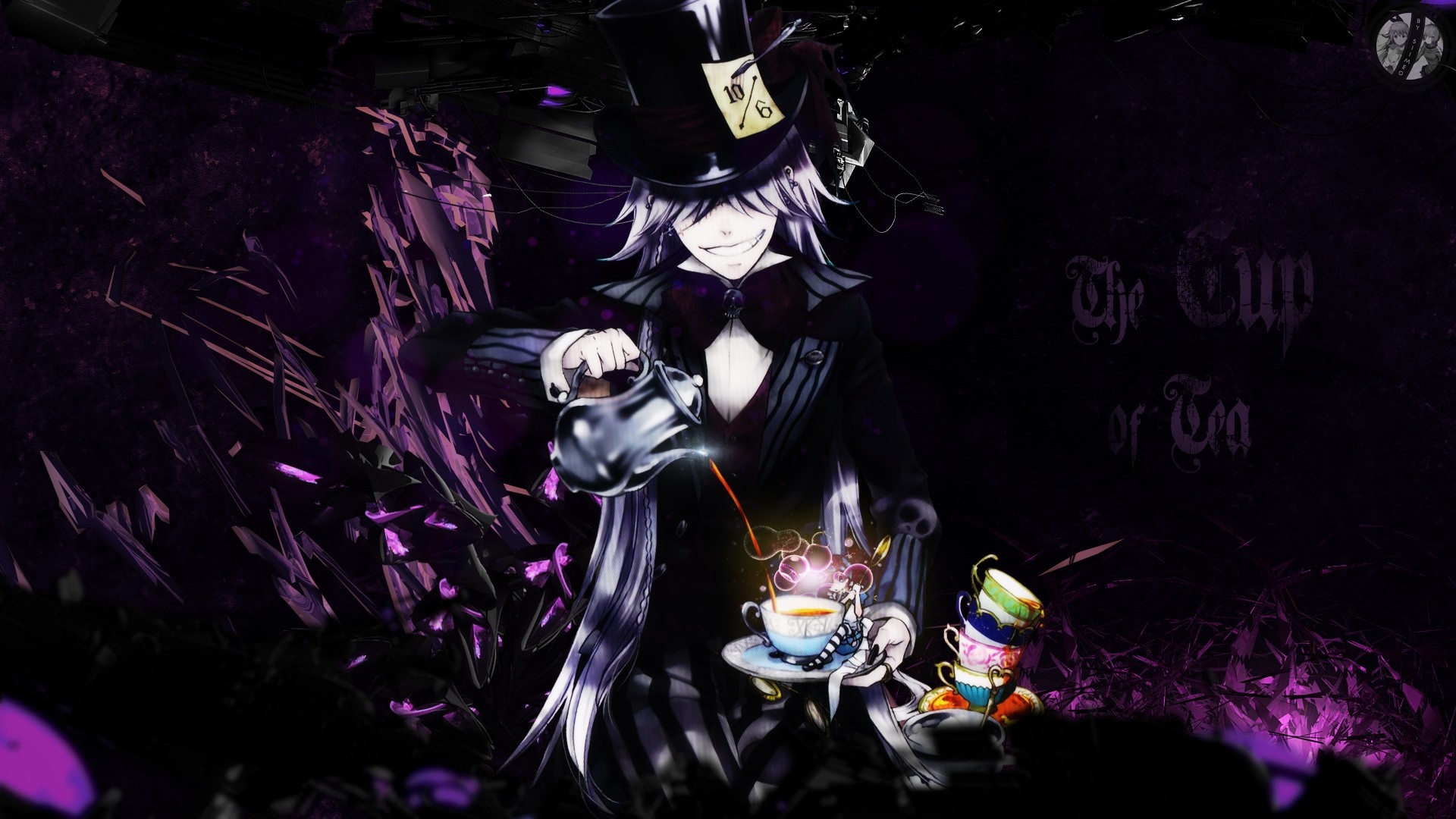 The Mad Hatter from Black Butler pouring tea HD Wallpaper