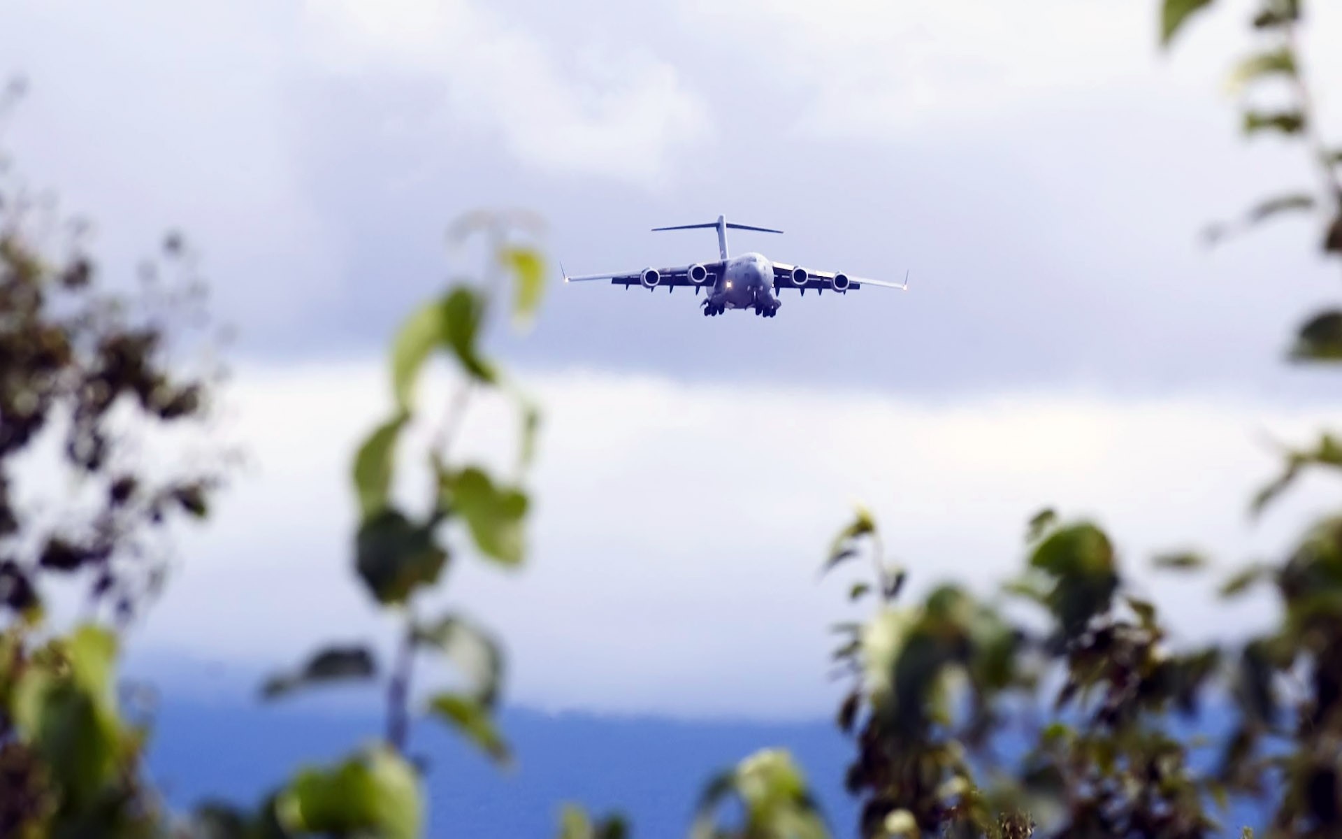 Boeing C-17 Globemaster III flying in the sky HD Wallpaper
