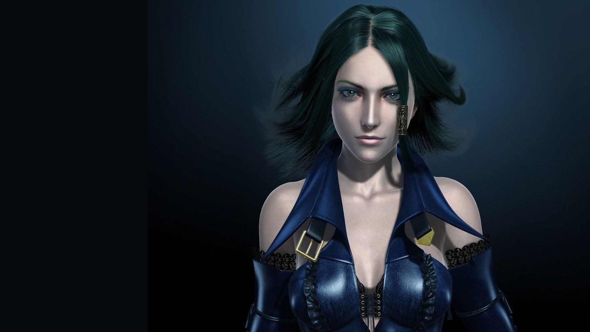 A woman with dark green hair from Bullet Witch HD Wallpaper