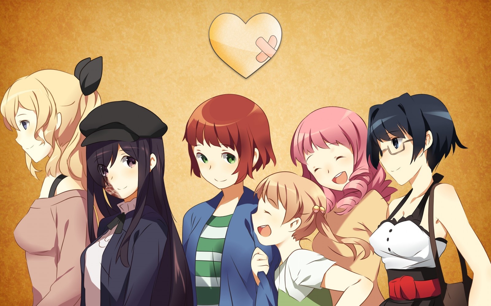 Group of girls from Katawa Shoujo HD Wallpaper