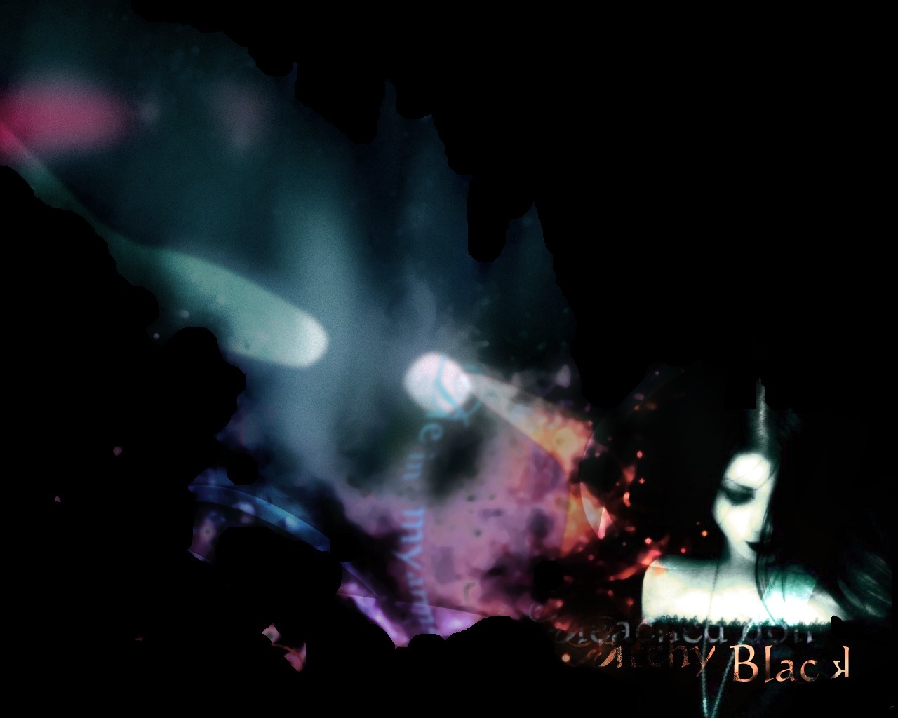 Gothic character with special effects and dark background HD Wallpaper
