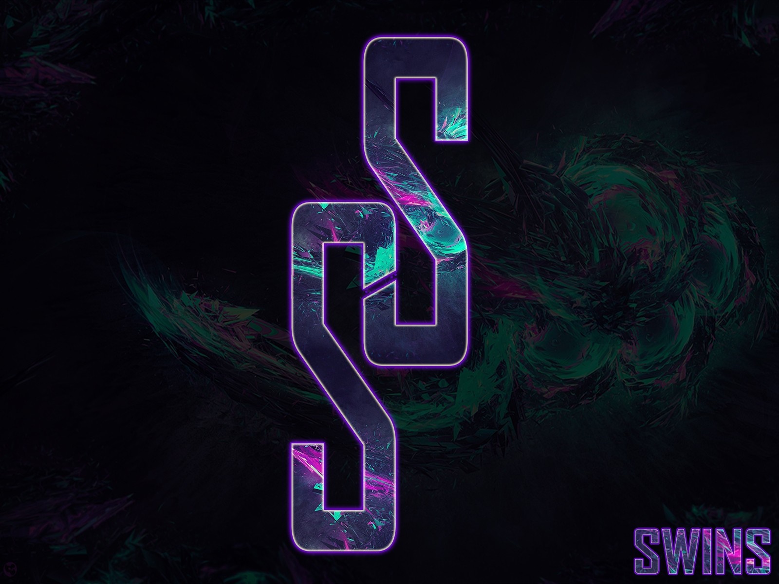 SS logo with abstract background and SWINS text HD Wallpaper