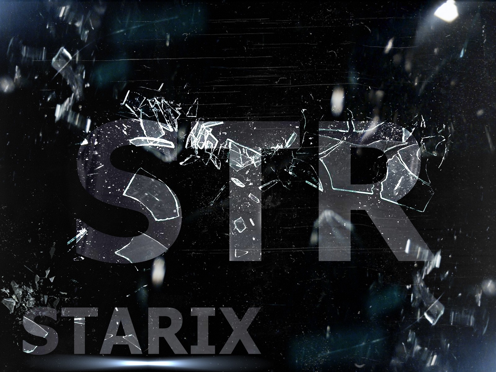 STARIX typography with shattered glass effect HD Wallpaper