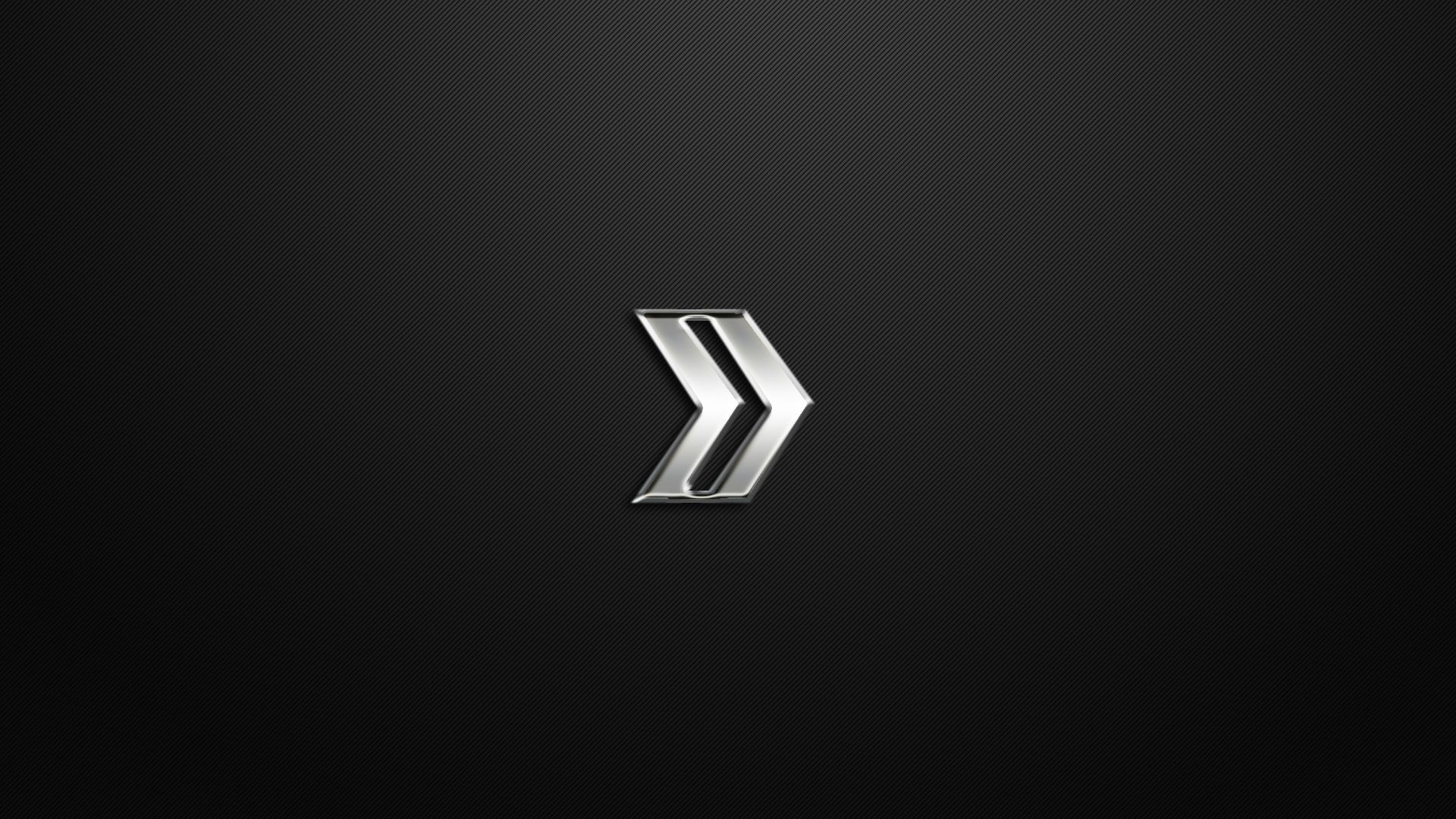Silver chevron logo on black textured background HD Wallpaper