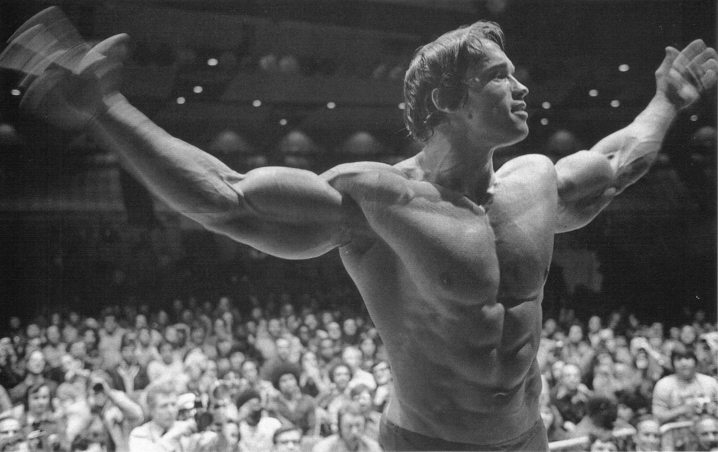 Arnold Schwarzenegger bodybuilding competition HD Wallpaper