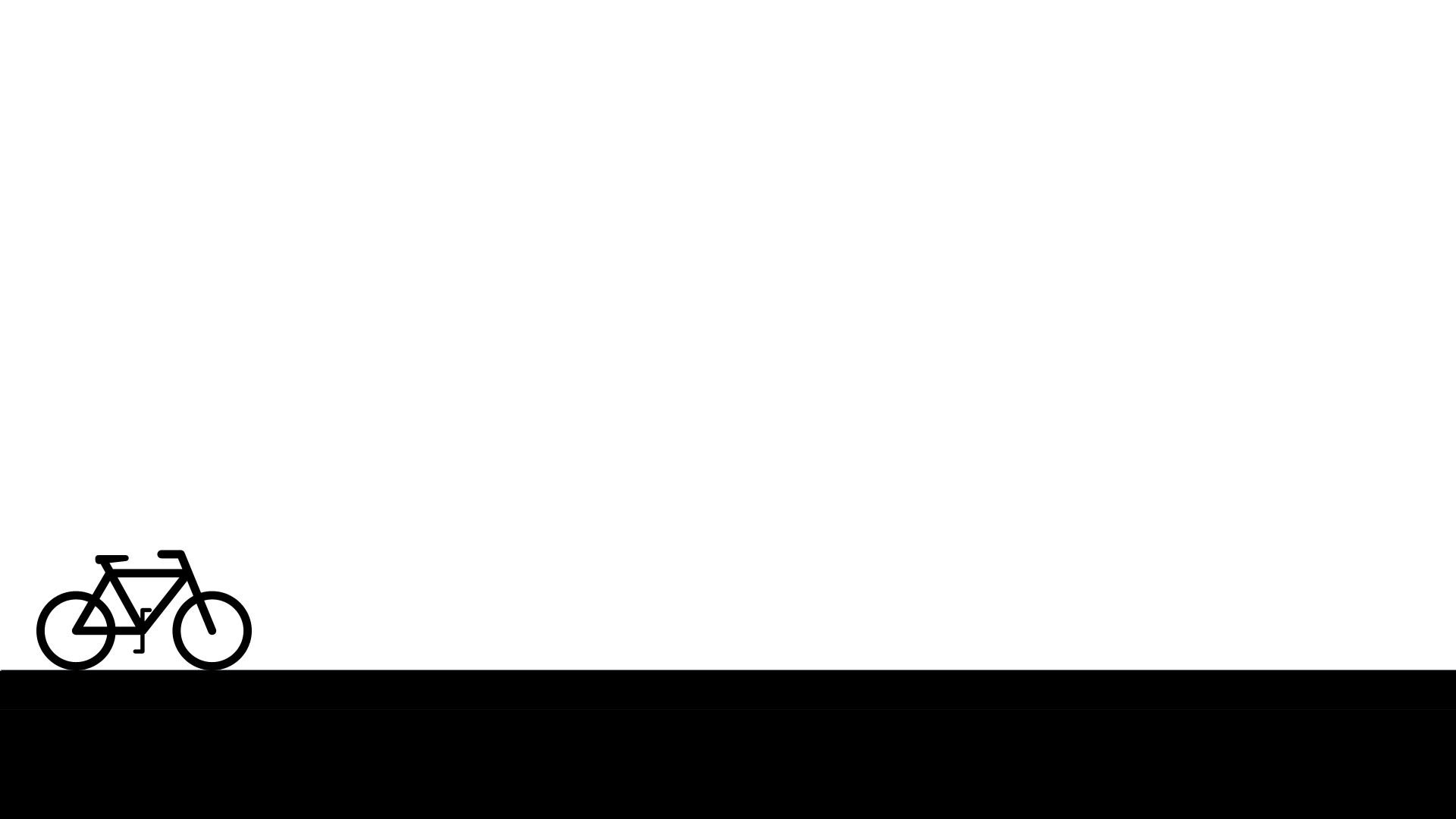Minimalist black bicycle on a white background HD Wallpaper