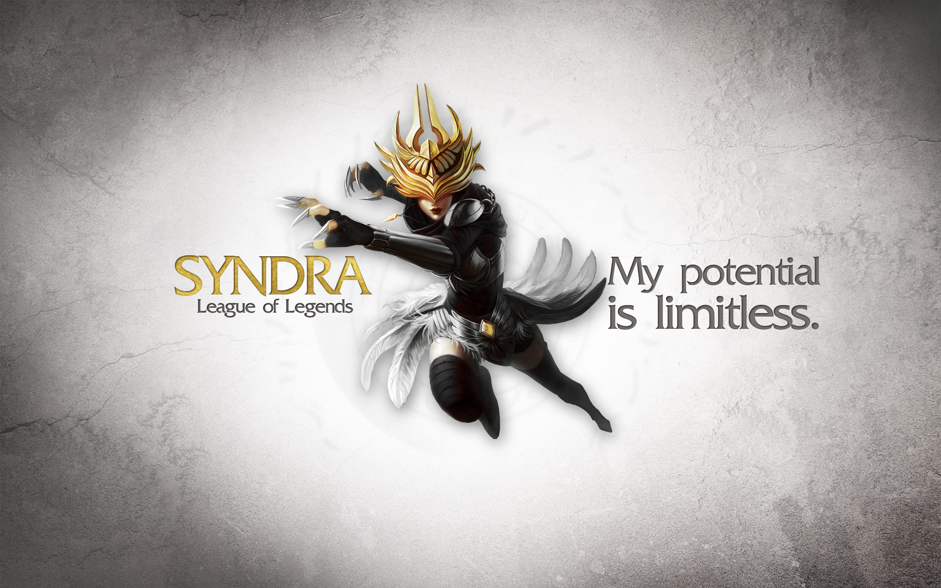 Syndra from League of Legends with quote HD Wallpaper