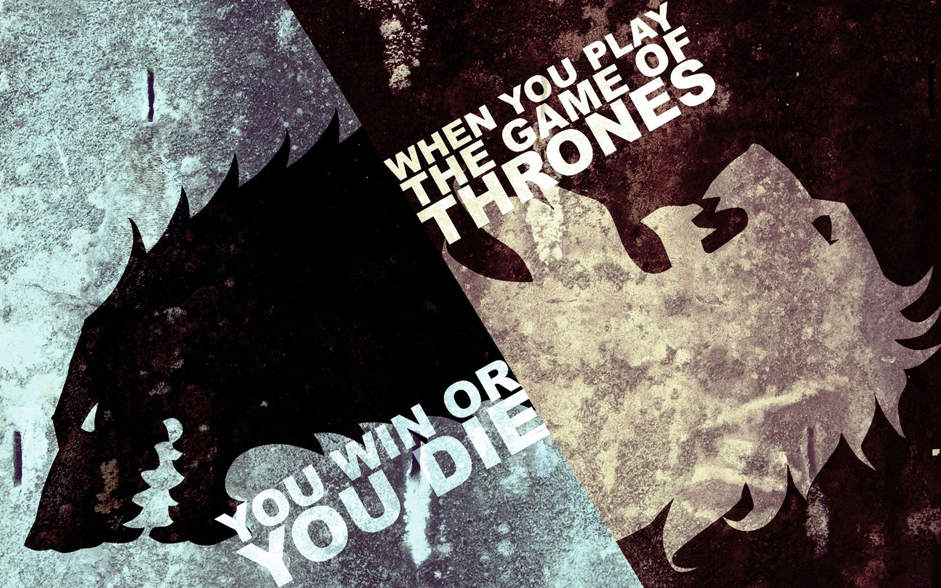 Game of Thrones Poster with Stark and Lannister Symbols HD Wallpaper